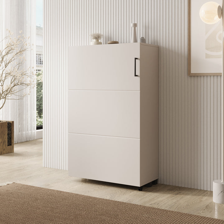Inverly - Schoenenkast - Beige - 68x33x113 cm