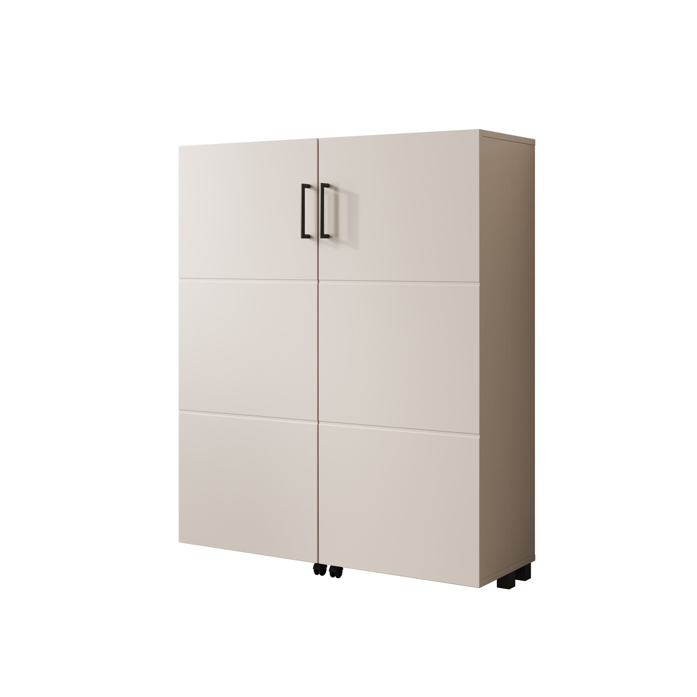 Inverly - Schoenenkast - Beige - 92x33x113 cm