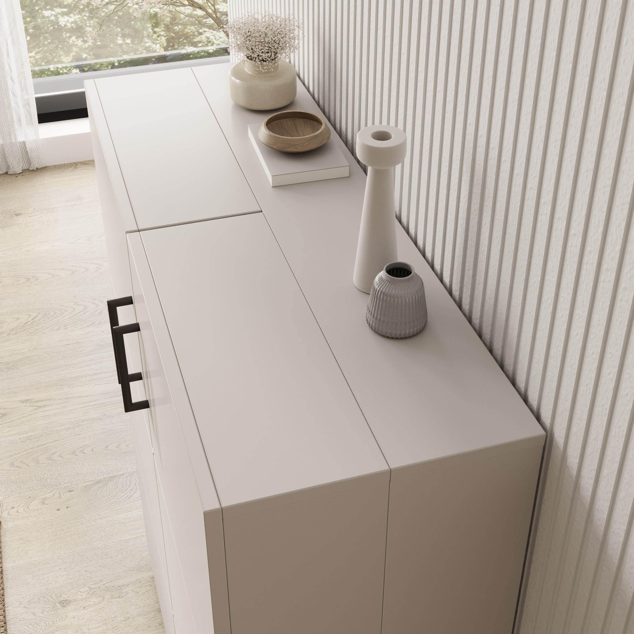 Inverly - Schoenenkast - Beige - 92x33x113 cm