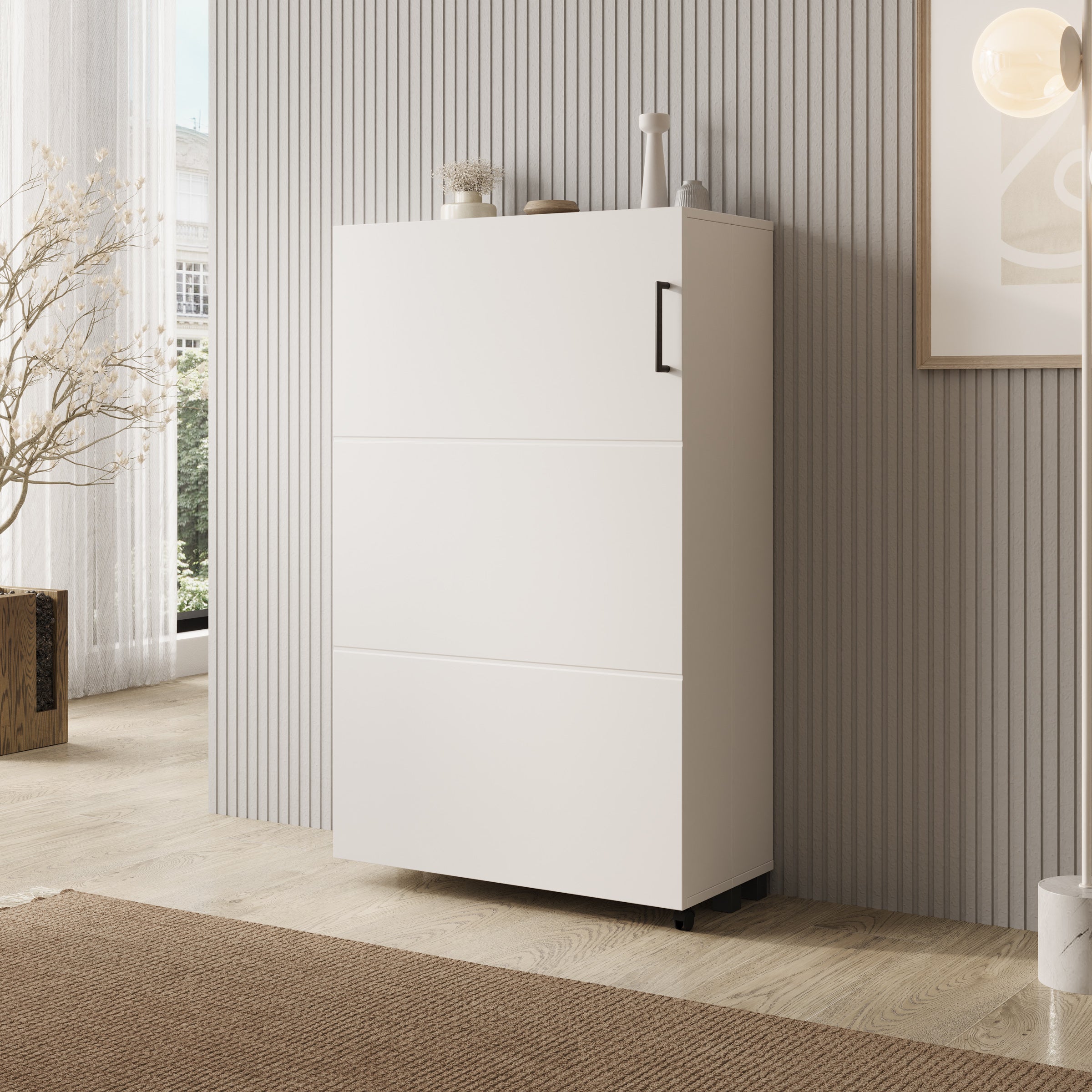 Inverly - Schoenenkast - Wit - 68x33x113 cm