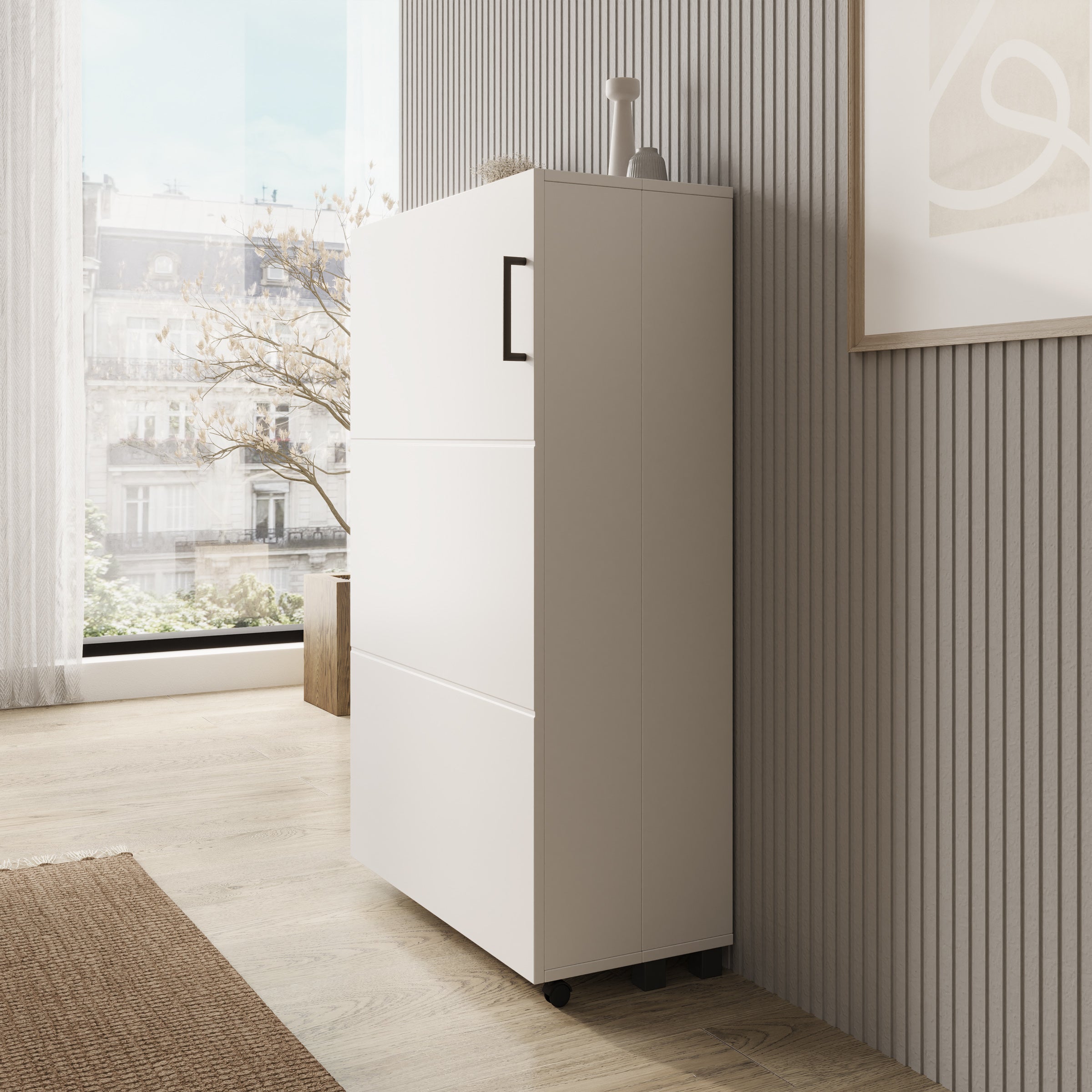 Inverly - Schoenenkast - Wit - 68x33x113 cm