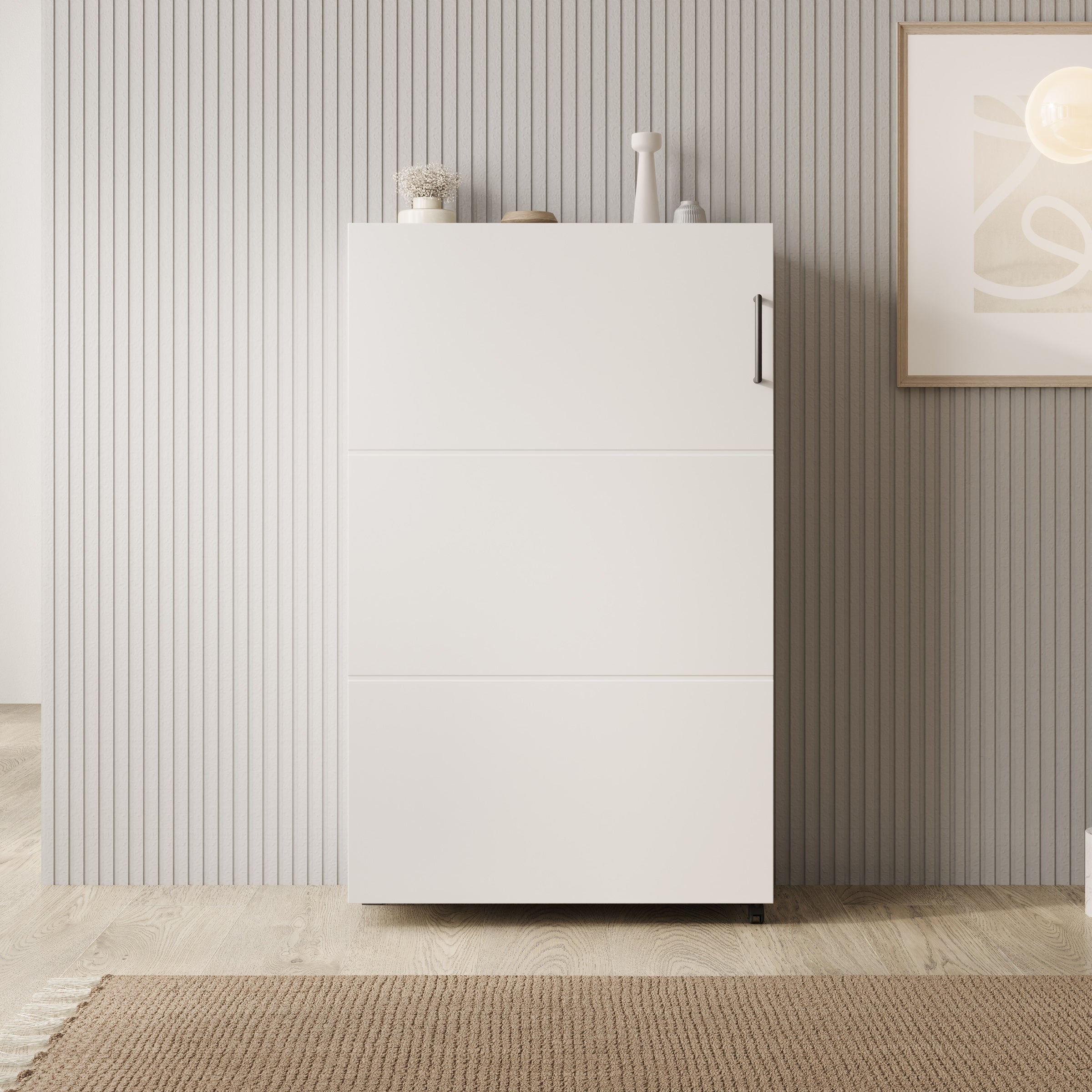 Inverly - Schoenenkast - Wit - 68x33x113 cm