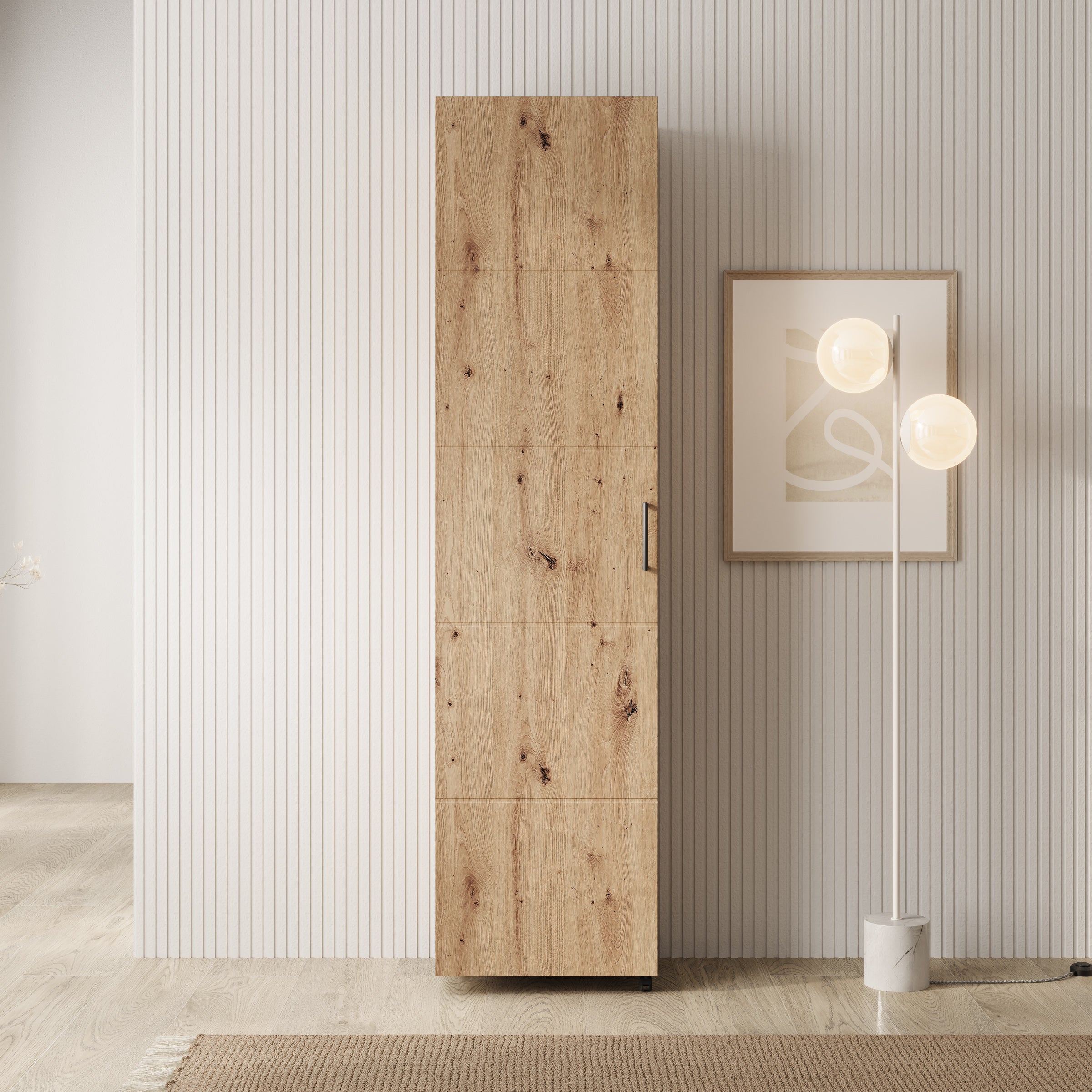 Inverly - Schoenenkast - Eikenpatroon - 46x33x185 cm