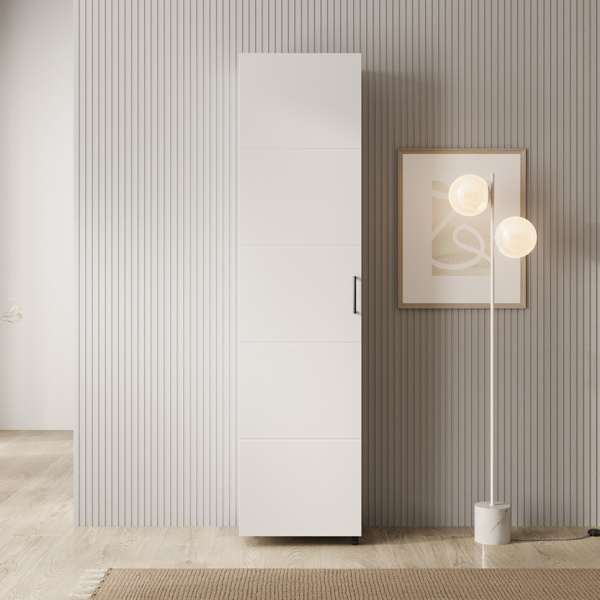 Inverly - Schoenenkast - Wit - 46x33x185 cm