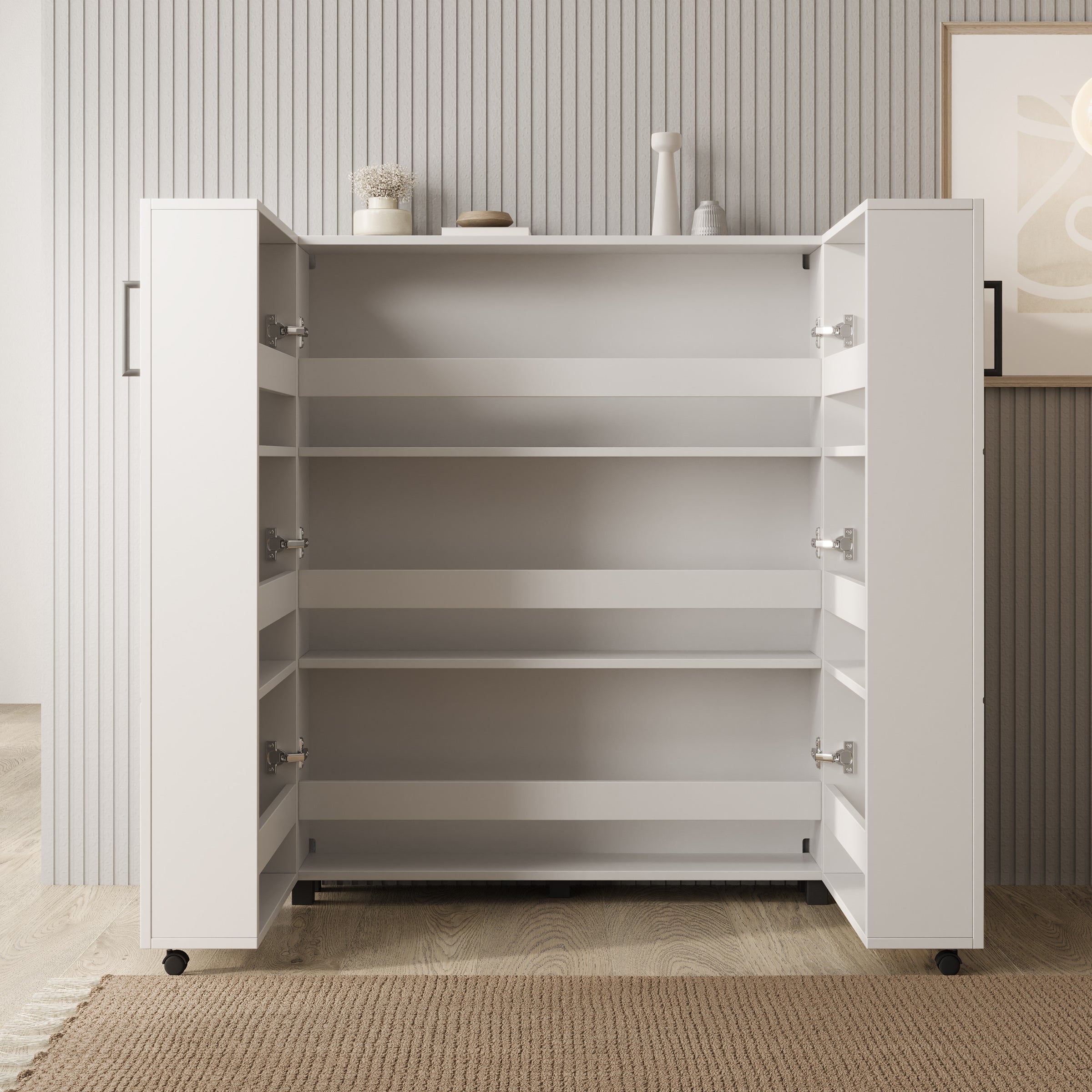 Inverly - Schoenenkast - Wit - 92x33x113 cm