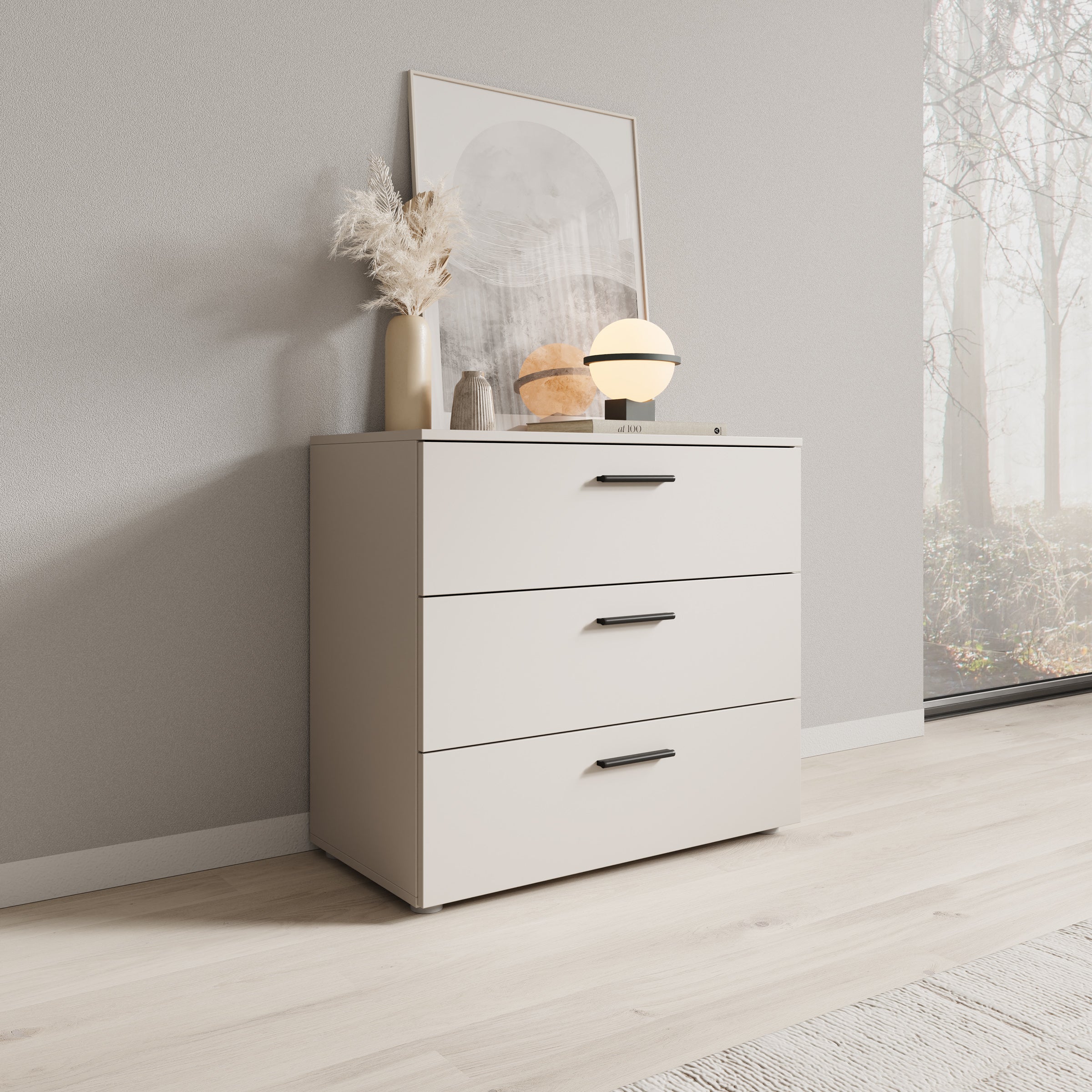 Isandro - Ladekast - Beige - 80x41x84 cm