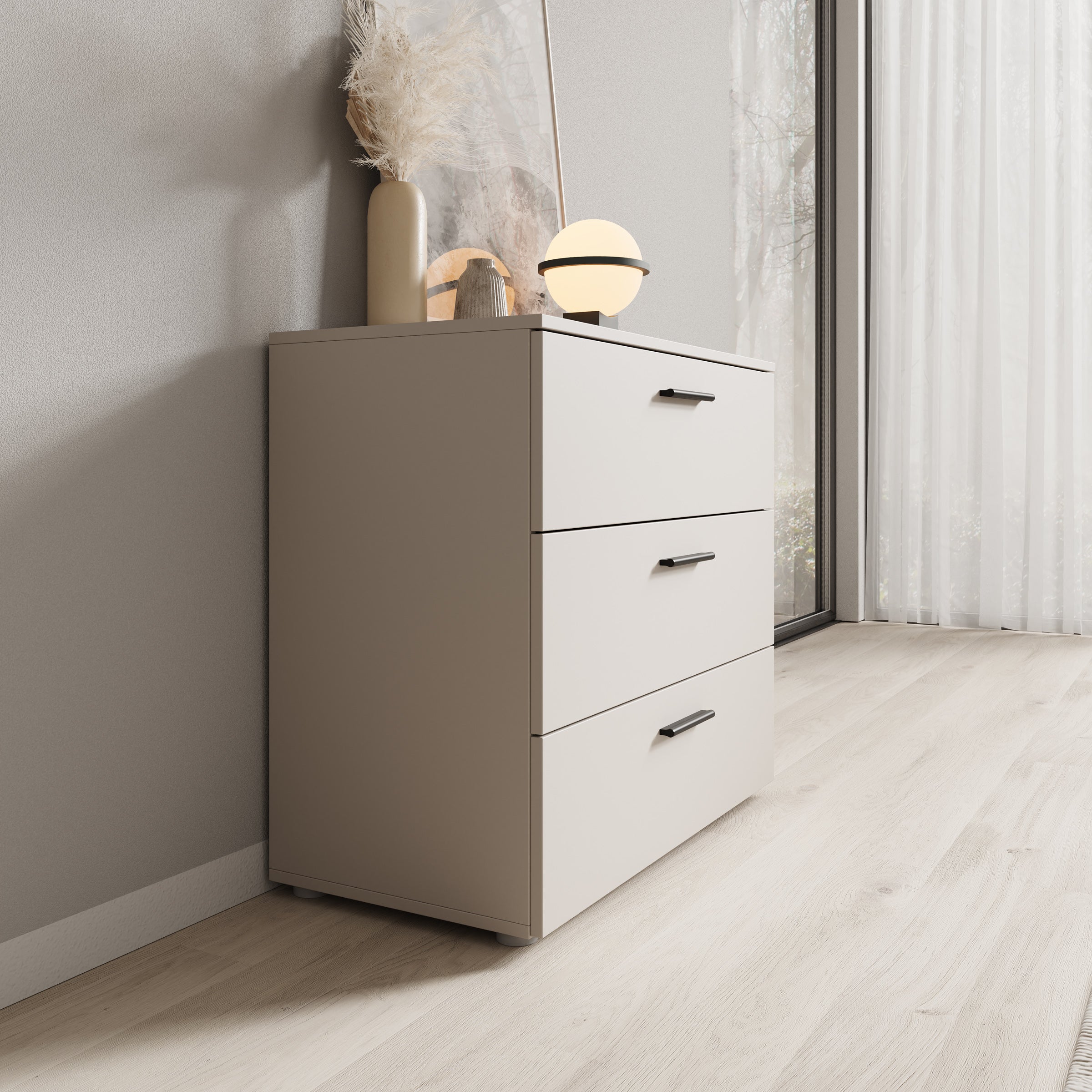 Isandro - Ladekast - Beige - 80x41x84 cm