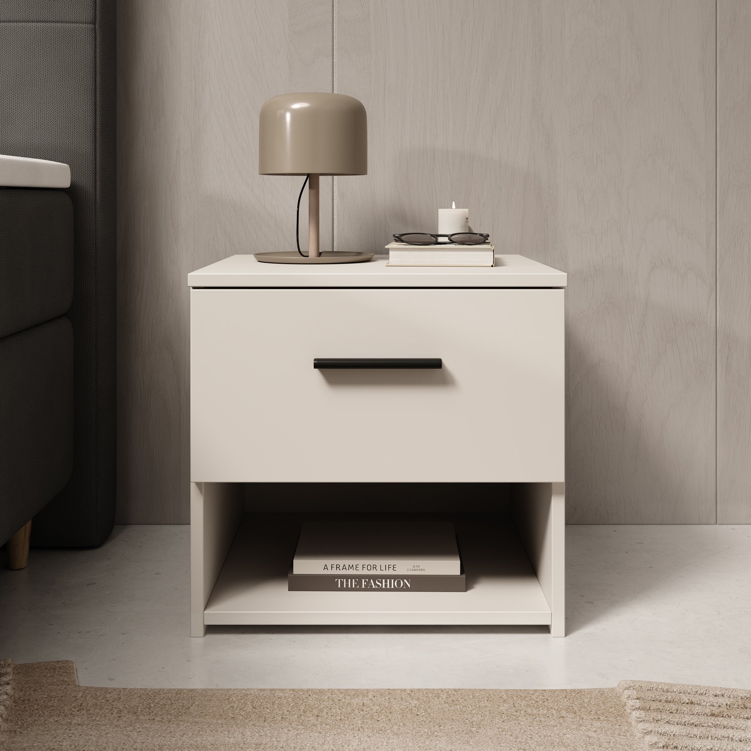 Isandro - Nachtkastje - Beige - 45x41x44 cm