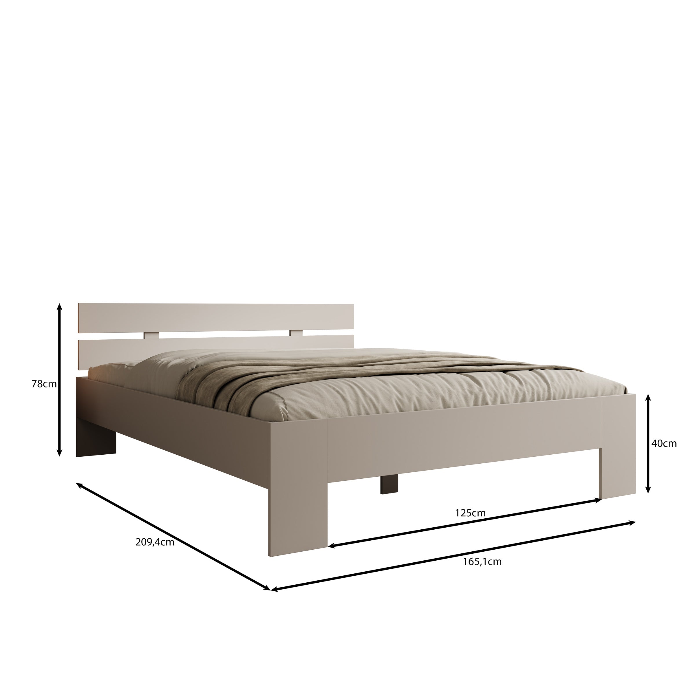 Isandro - Tweepersoonsbed - Beige - 160x200 cm