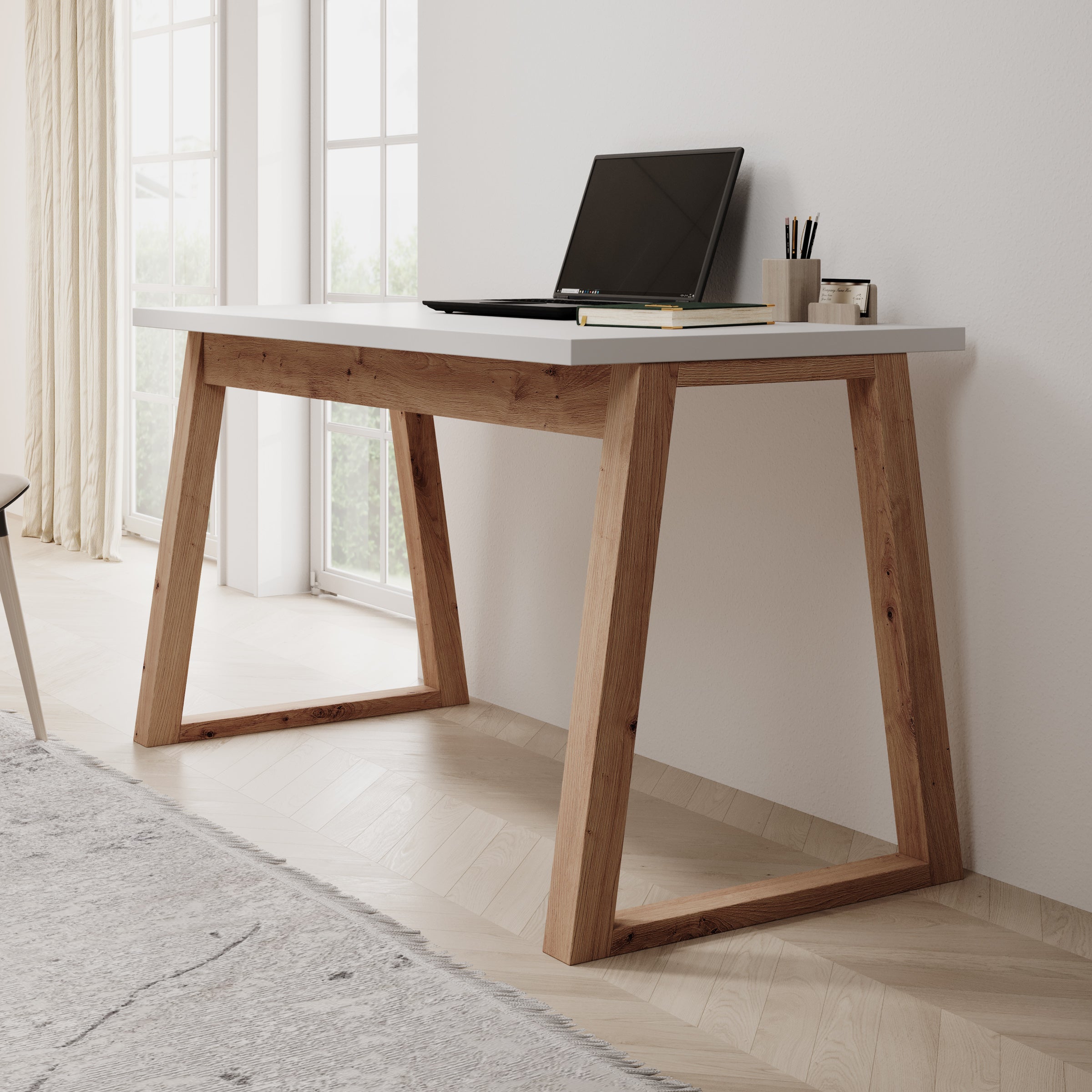 Ithaca - Bureau - Wit - 135x65 cm