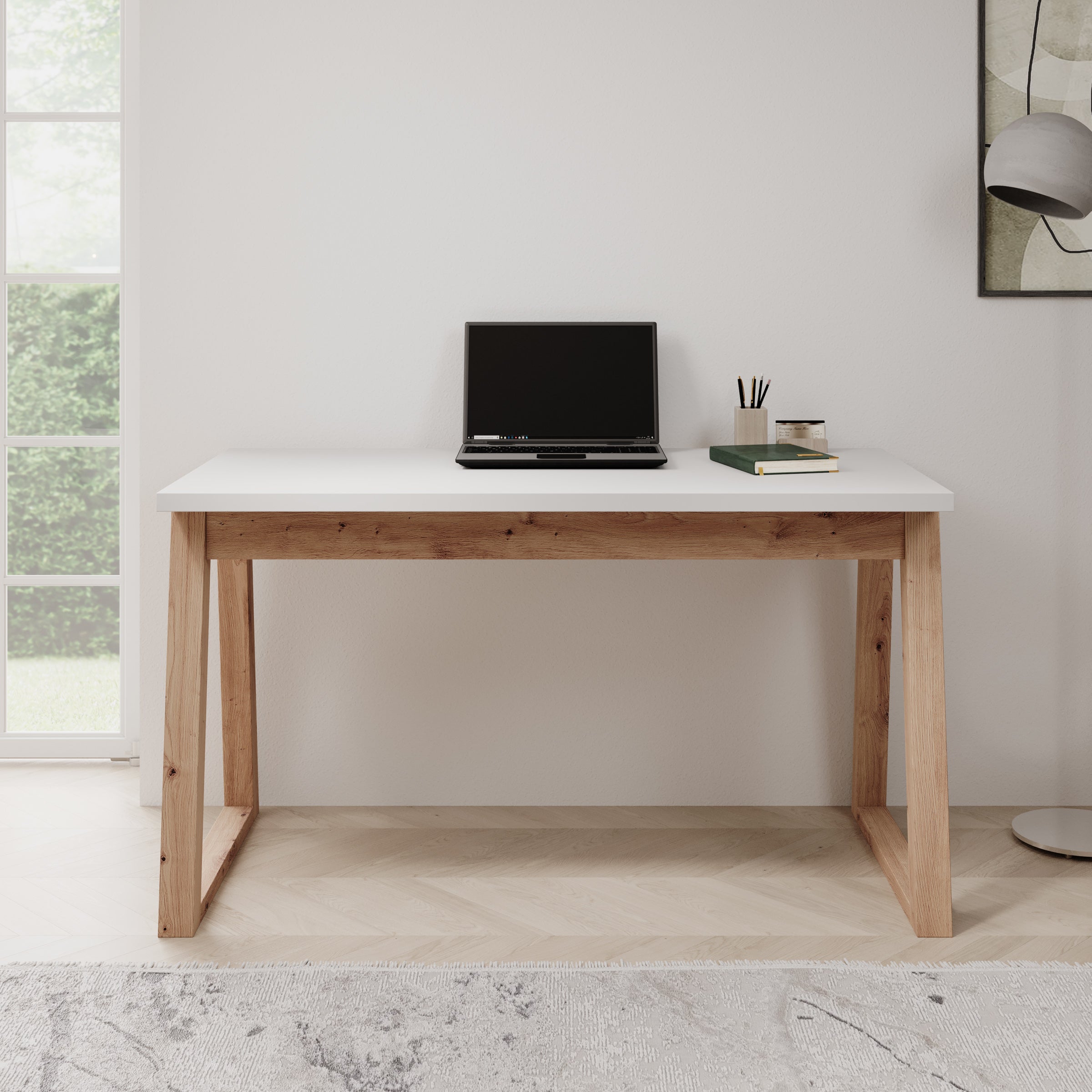Ithaca - Bureau - Wit - 135x65 cm