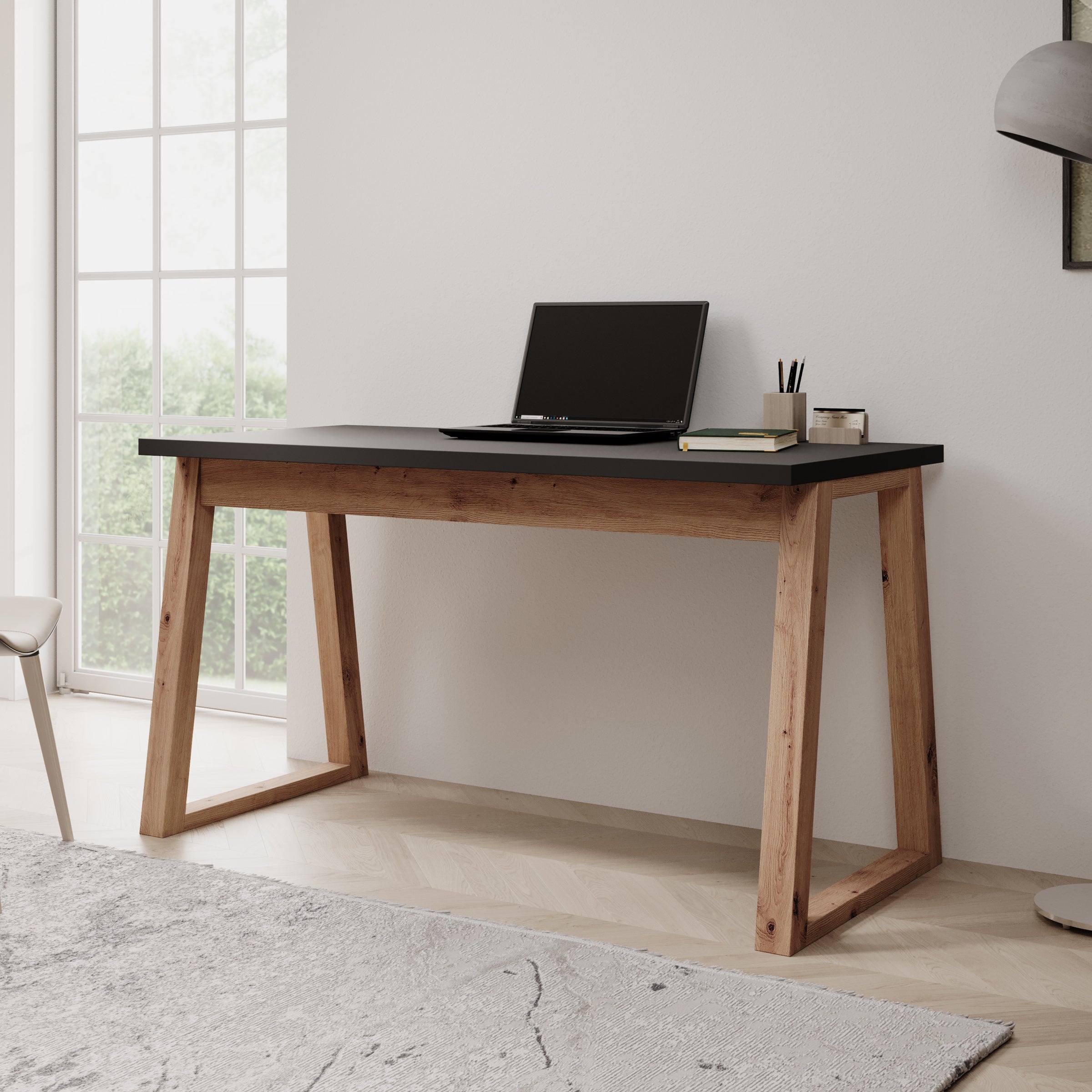 Ithaca - Bureau - Zwart - 135x65 cm