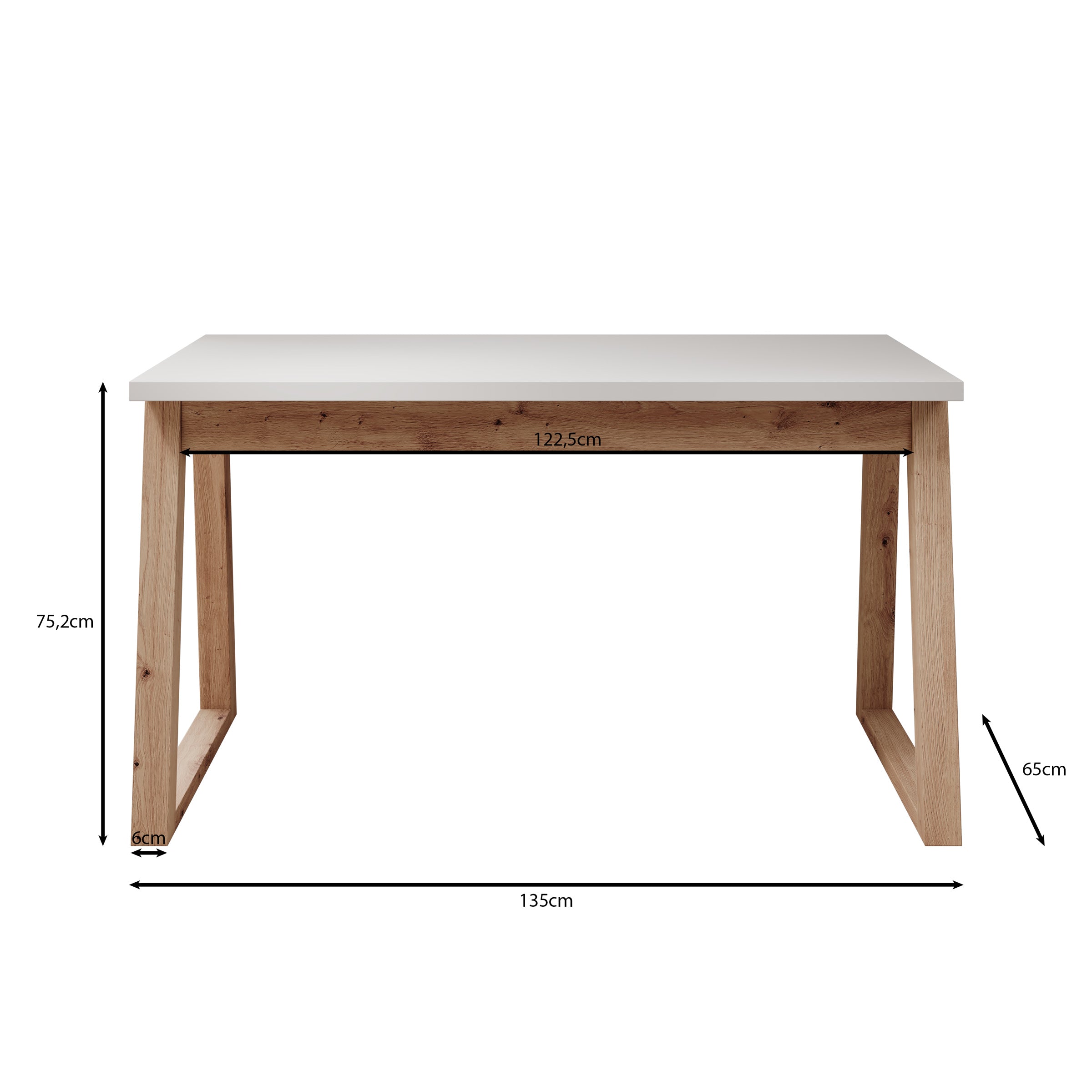 Ithaca - Bureau - Eiken - 135x65 cm