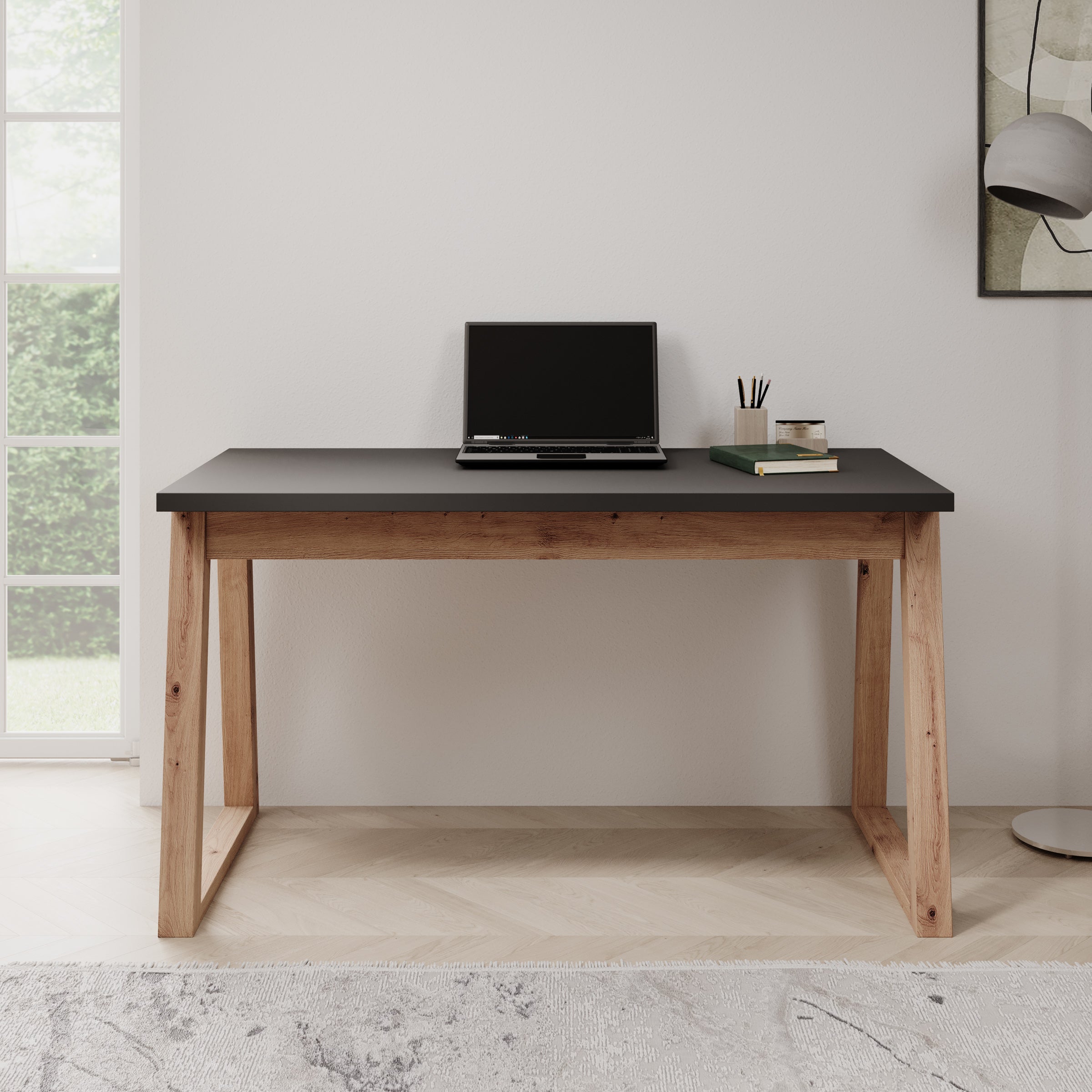 Ithaca - Bureau - Zwart - 135x65 cm
