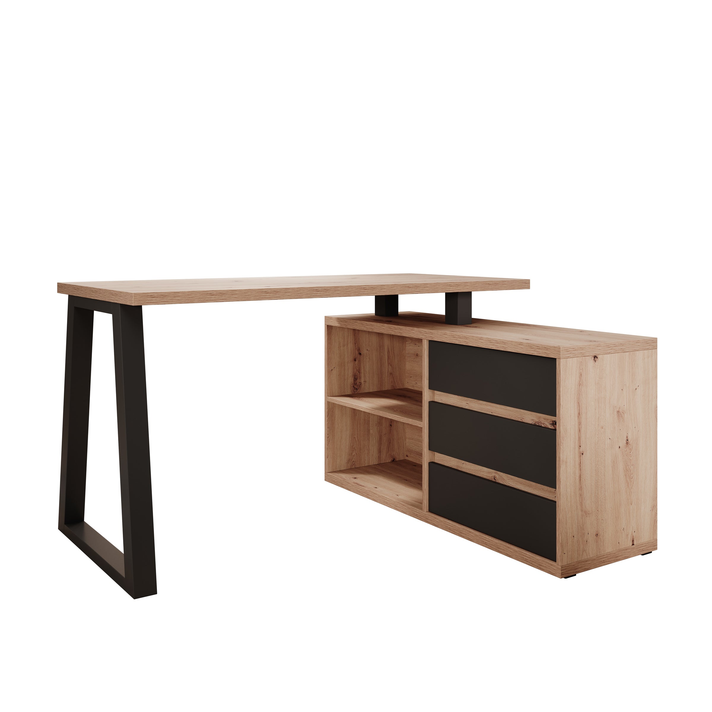 Ithaca 2 - Bureau - Eiken - 135x65x75 cm