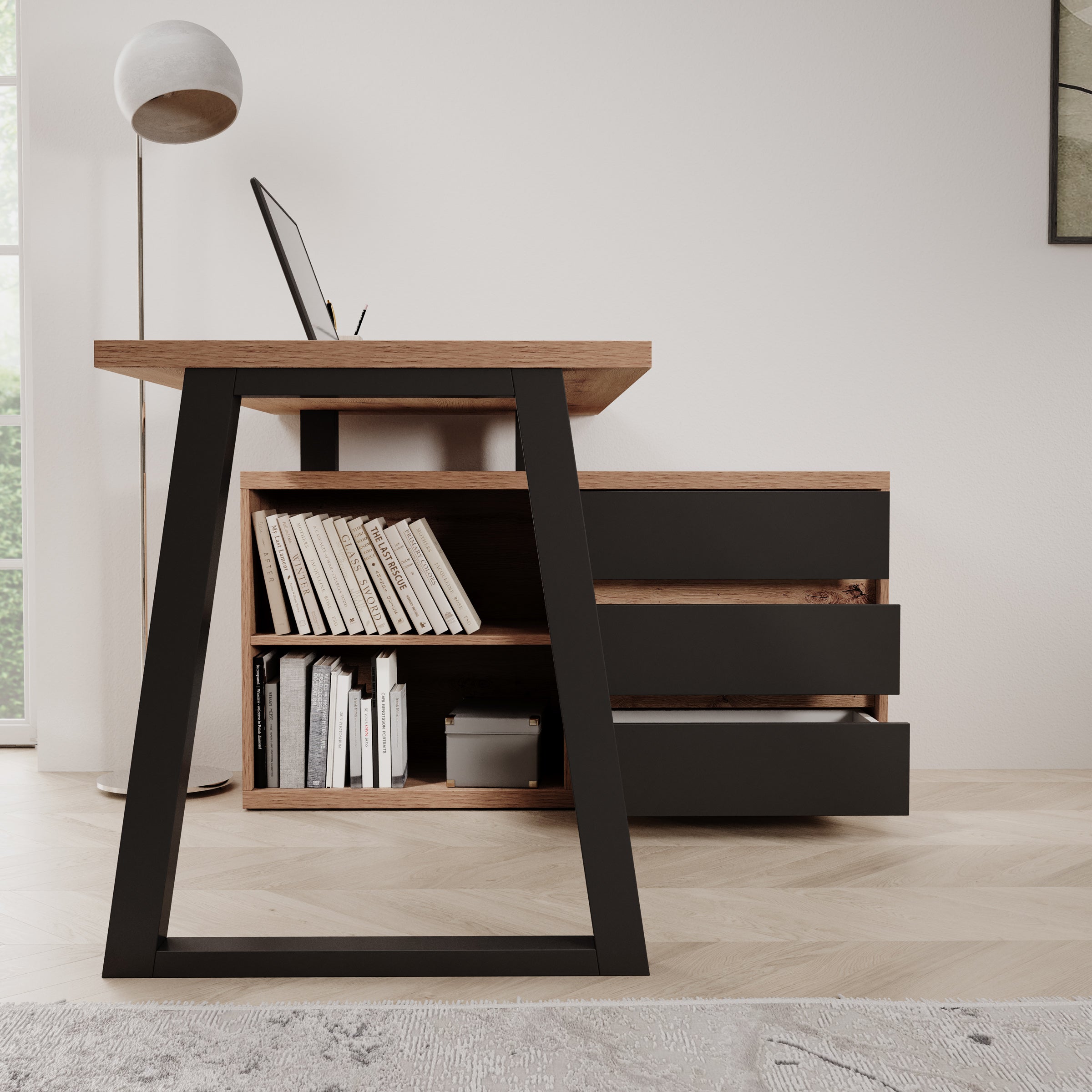 Ithaca 2 - Bureau - Eiken - 135x65x75 cm