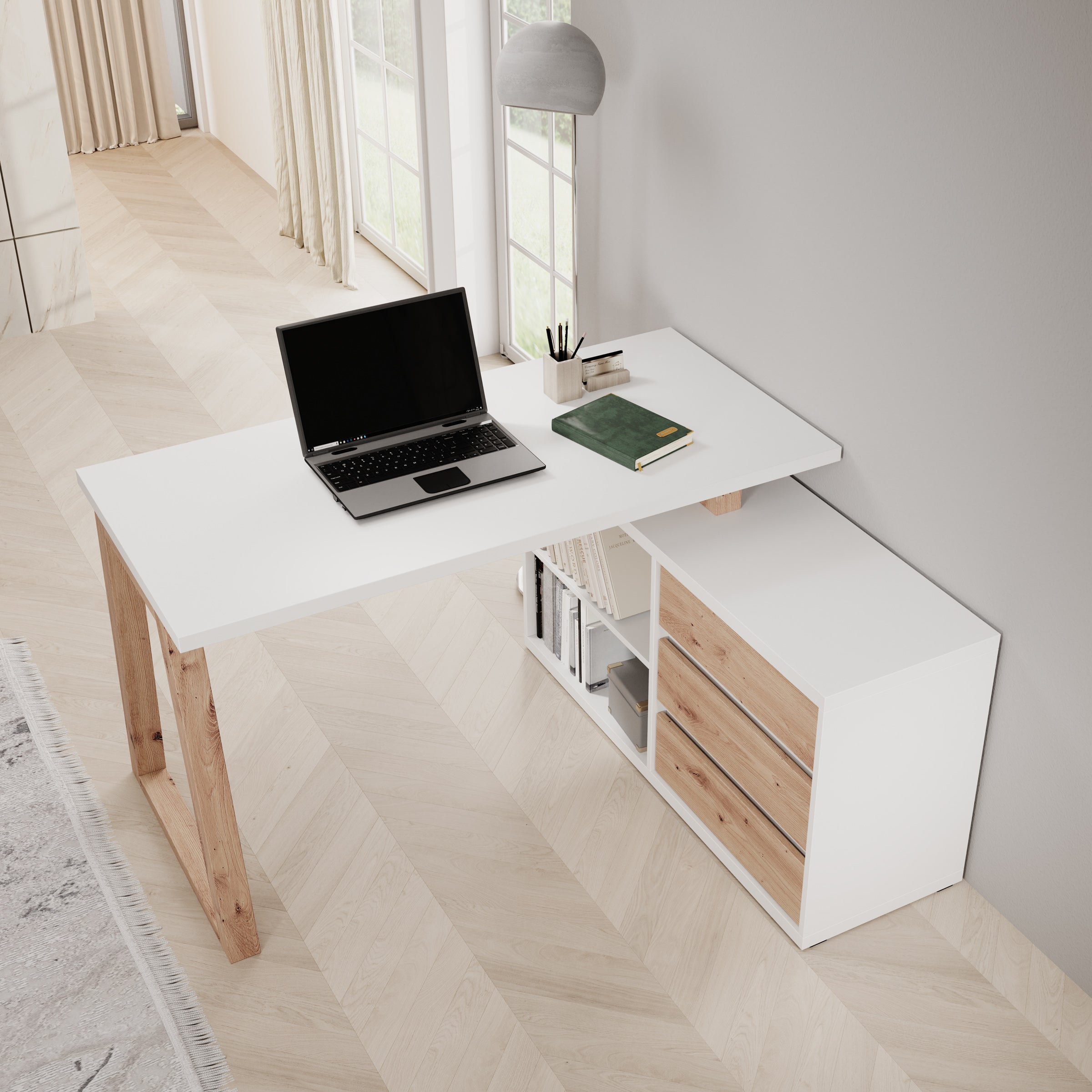 Ithaca 2 - Bureau - Wit - 135x65x75 cm