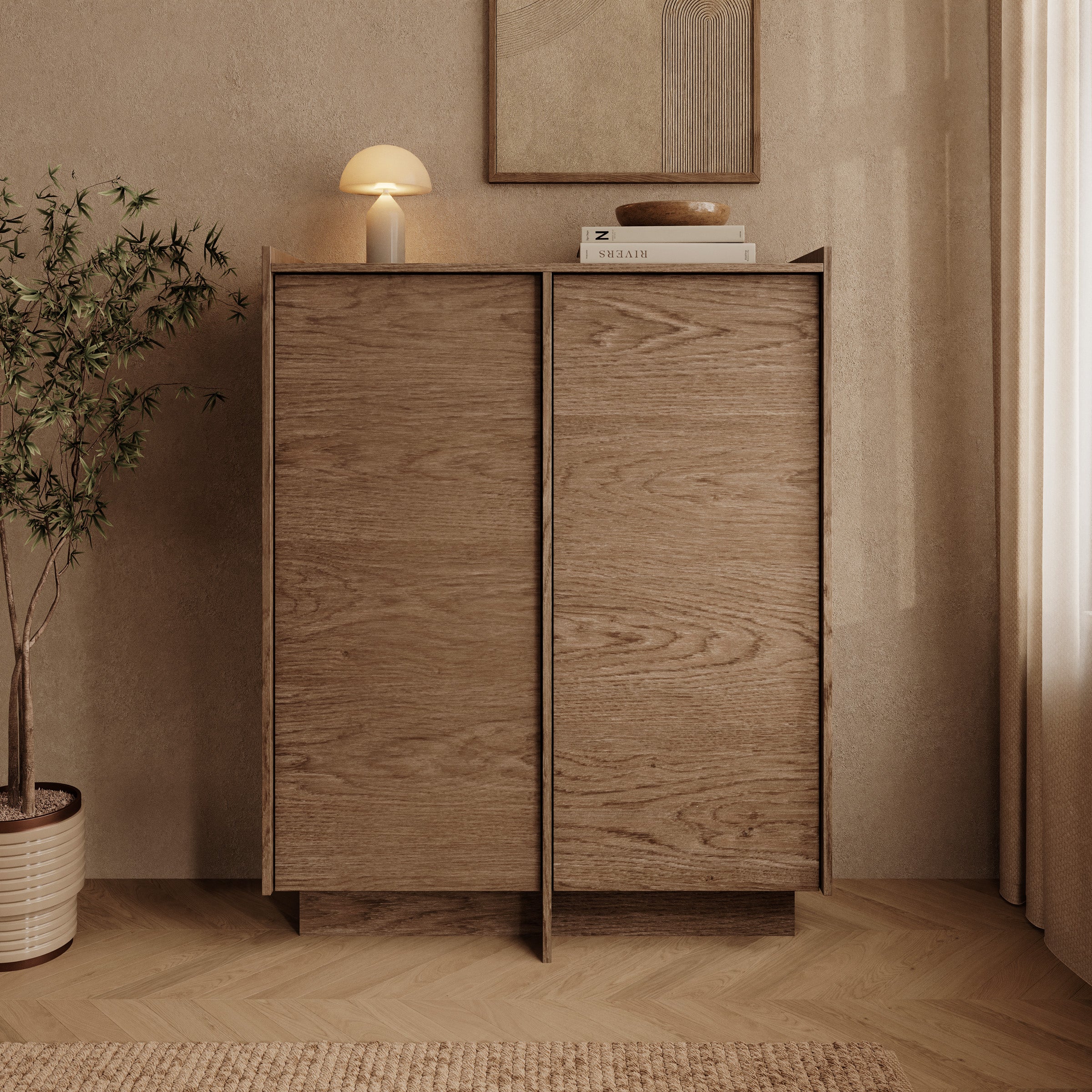 Jaxon - Dressoir - Donker eikenpatroon - 102x38x128 cm