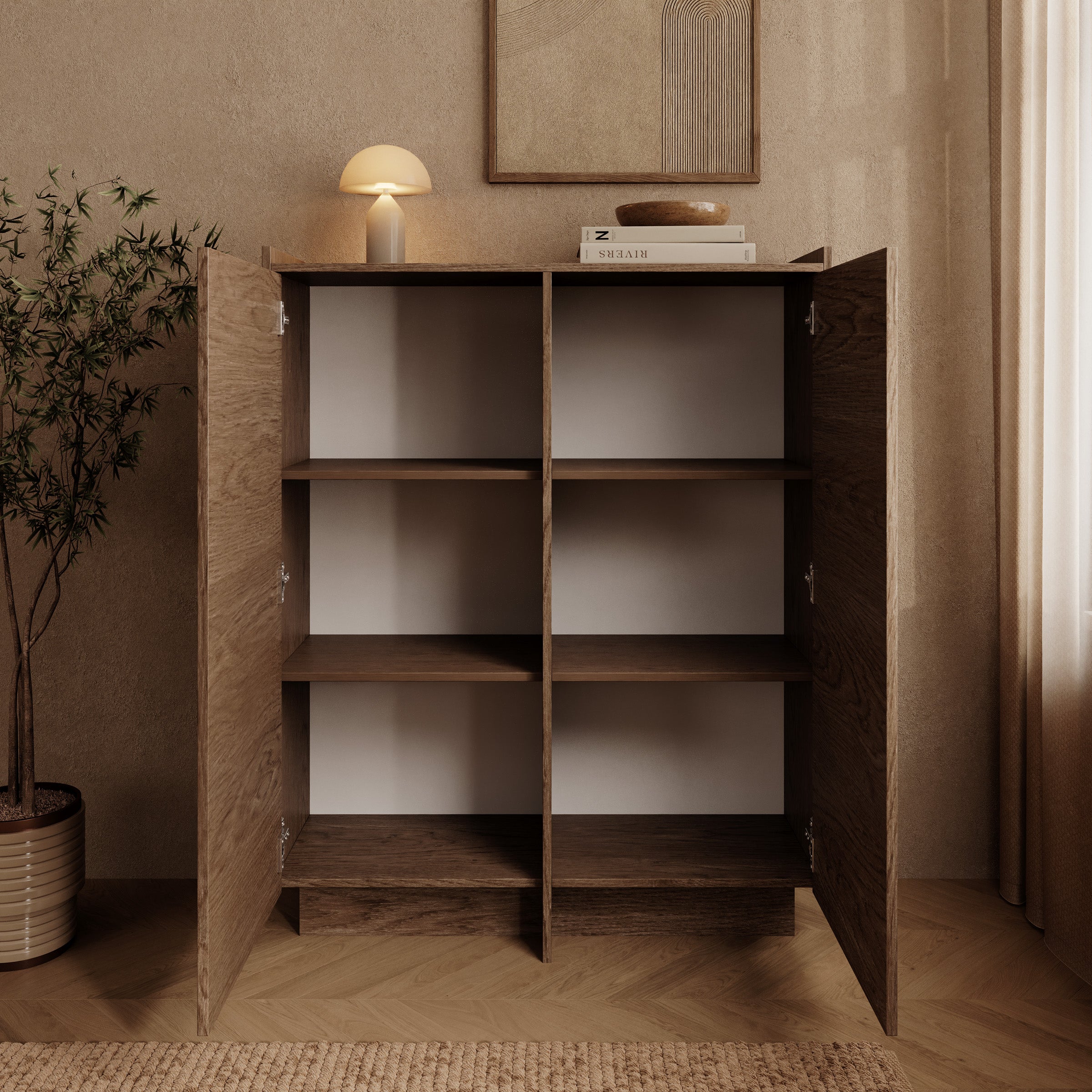 Jaxon - Dressoir - Donker eikenpatroon - 102x38x128 cm