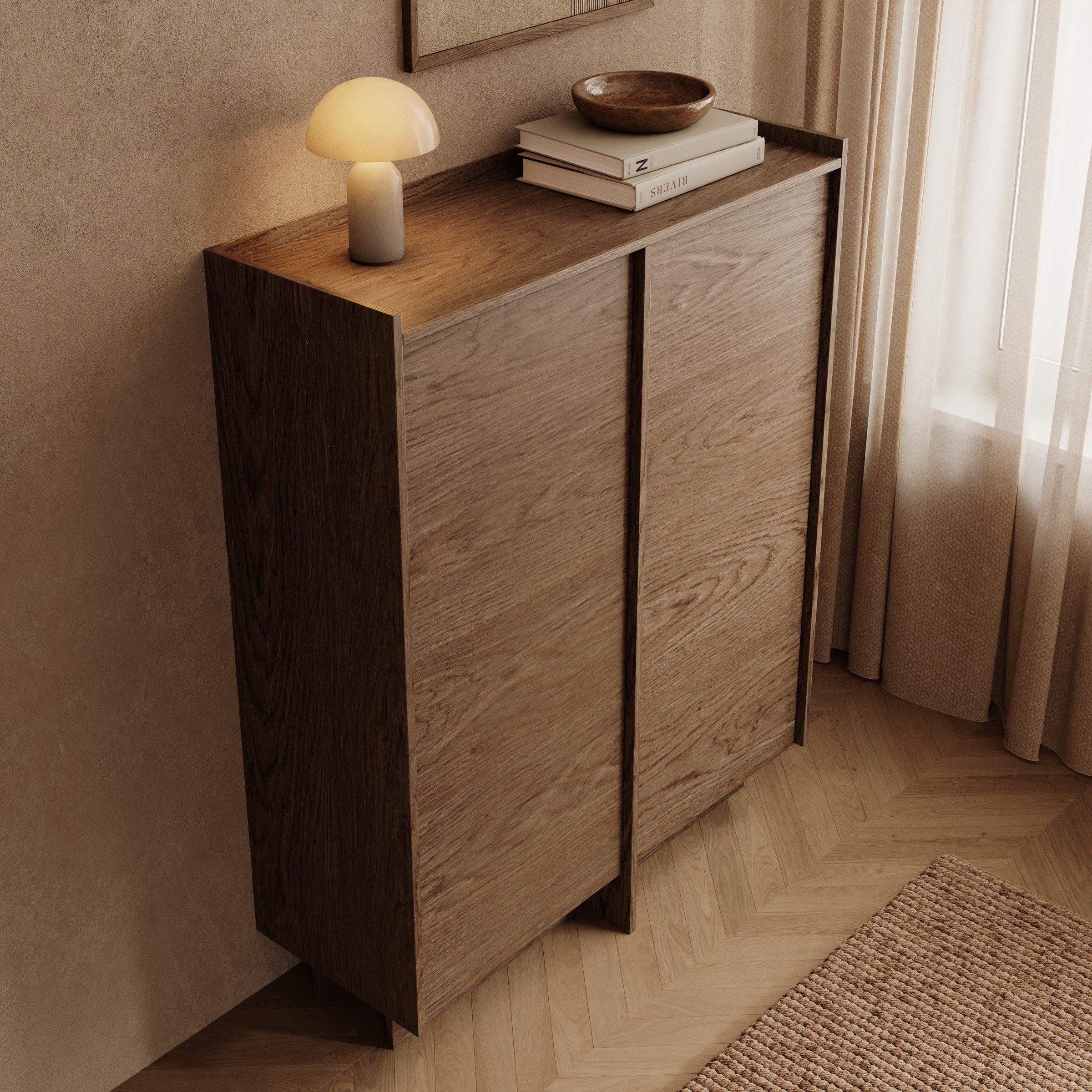 Jaxon - Dressoir - Donker eikenpatroon - 102x38x128 cm