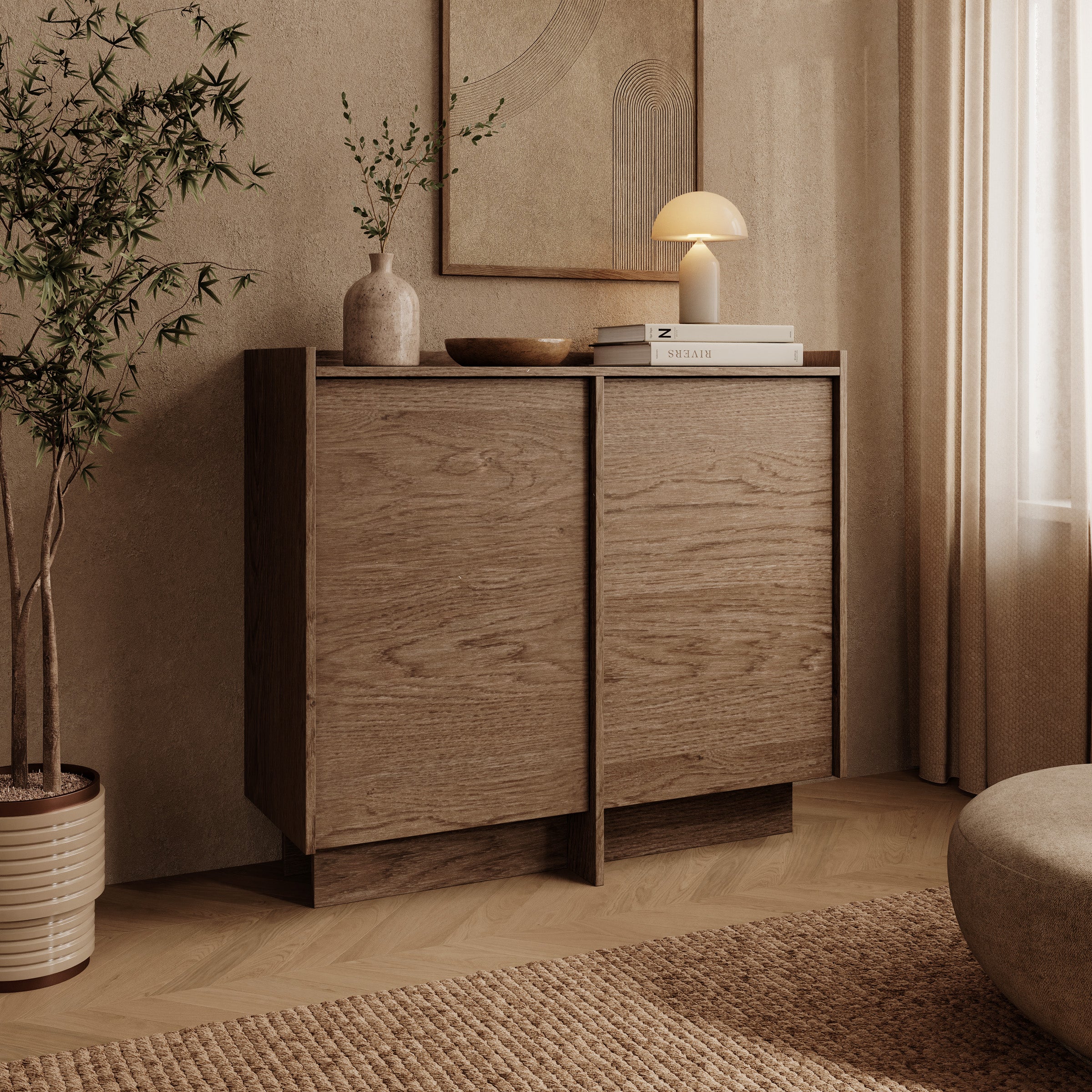 Jaxon - Dressoir - Donker eikenpatroon - 102x38x90 cm