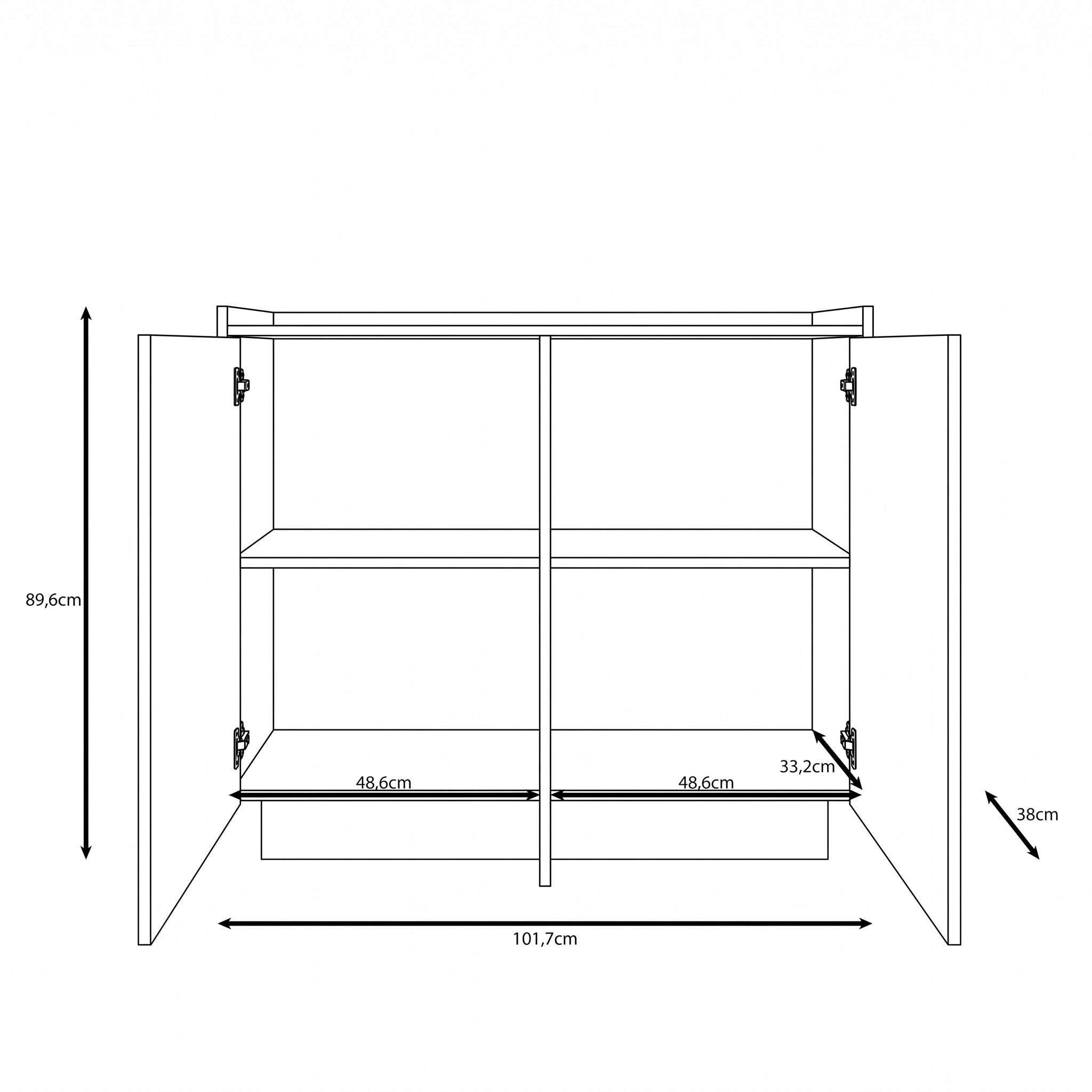 Jaxon - Dressoir - Donker eikenpatroon - 102x38x90 cm