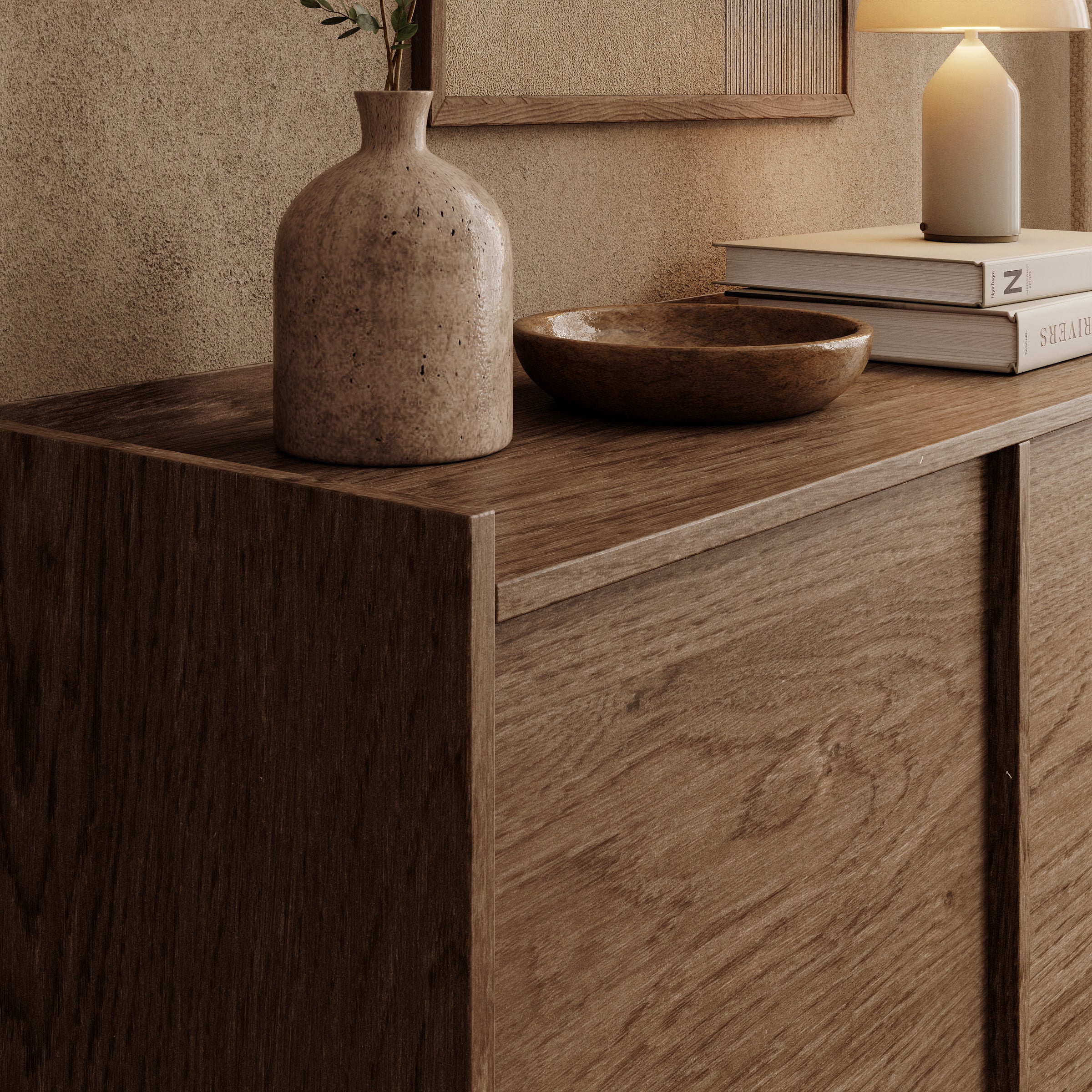 Jaxon - Dressoir - Donker eikenpatroon - 102x38x90 cm