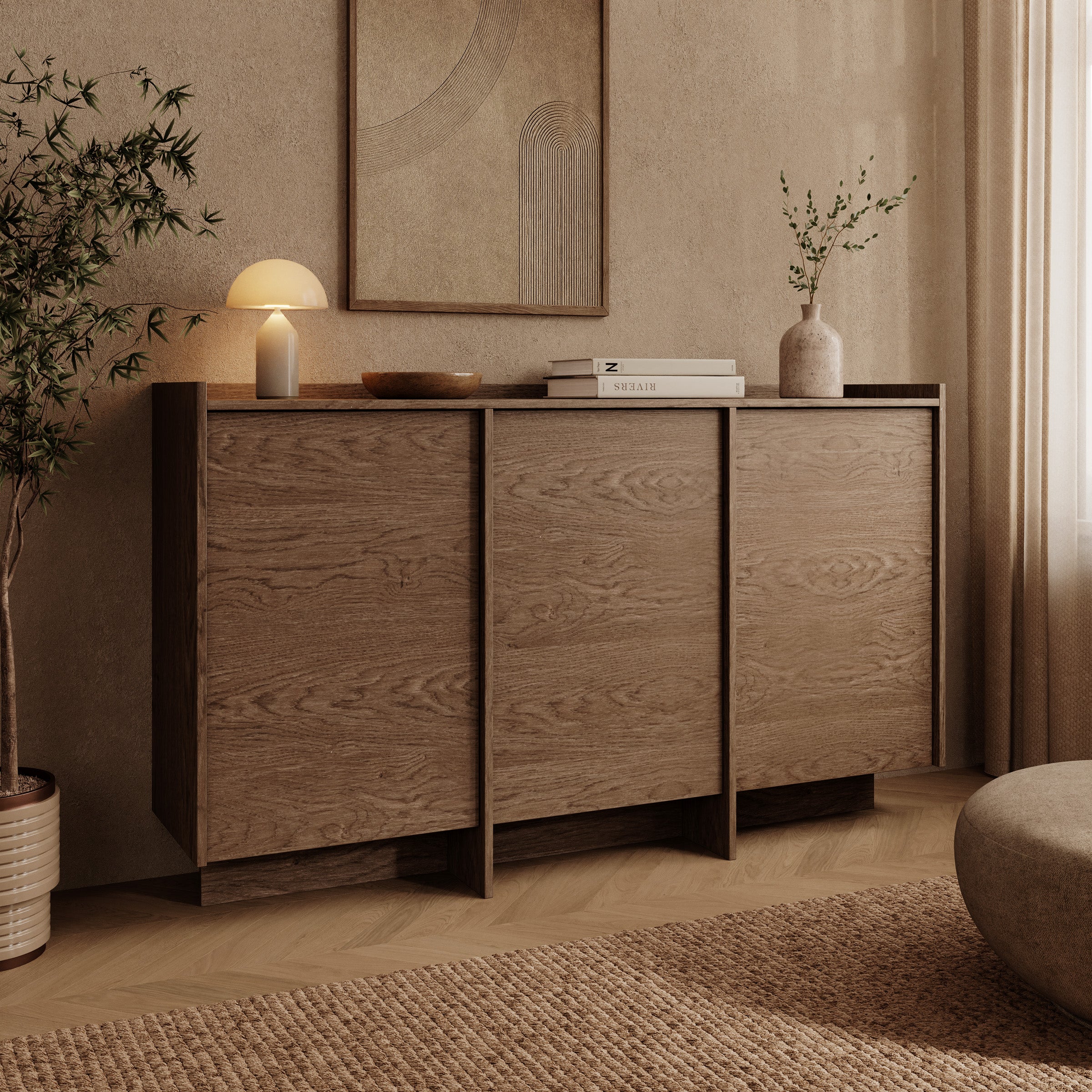 Jaxon - Dressoir - Donker eikenpatroon - 152x38x90 cm