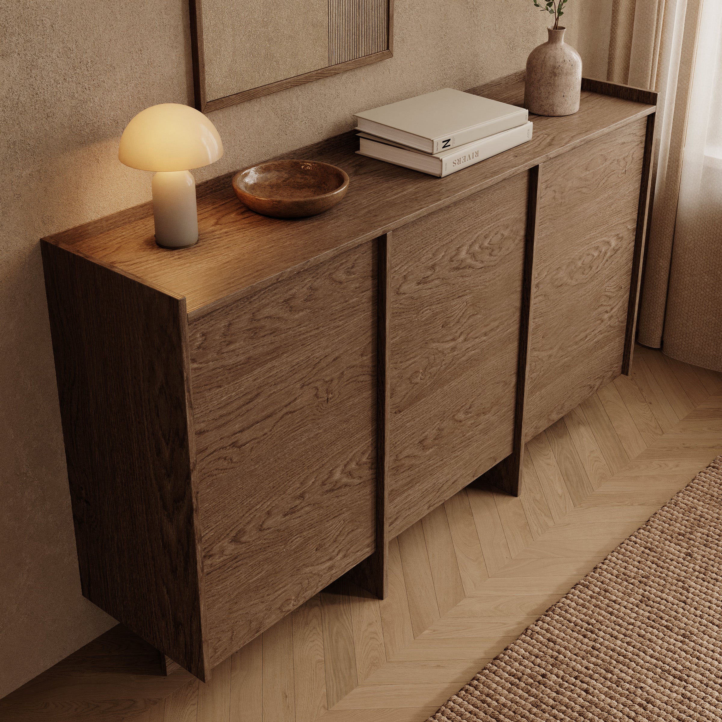 Jaxon - Dressoir - Donker eikenpatroon - 152x38x90 cm