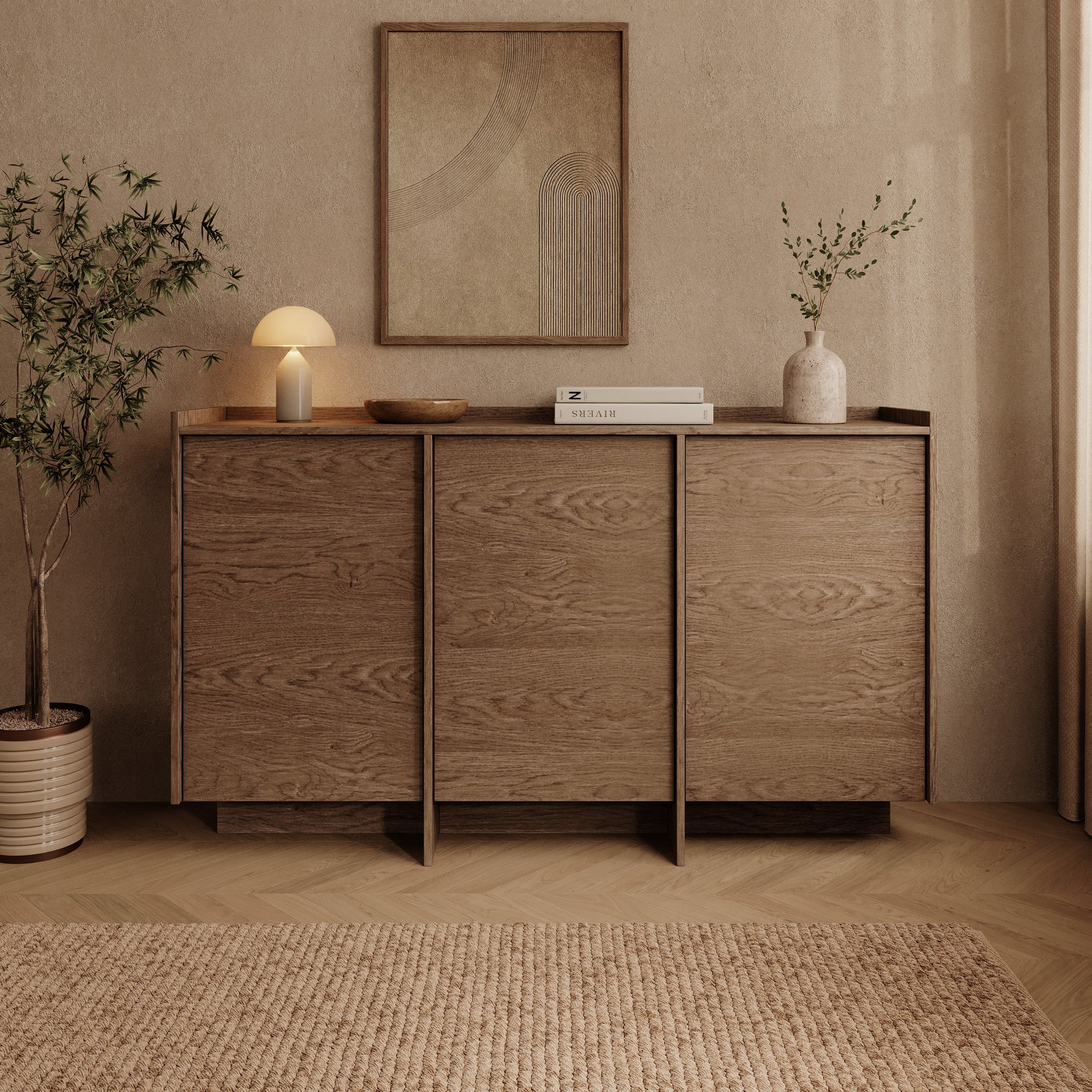 Jaxon - Dressoir - Donker eikenpatroon - 152x38x90 cm