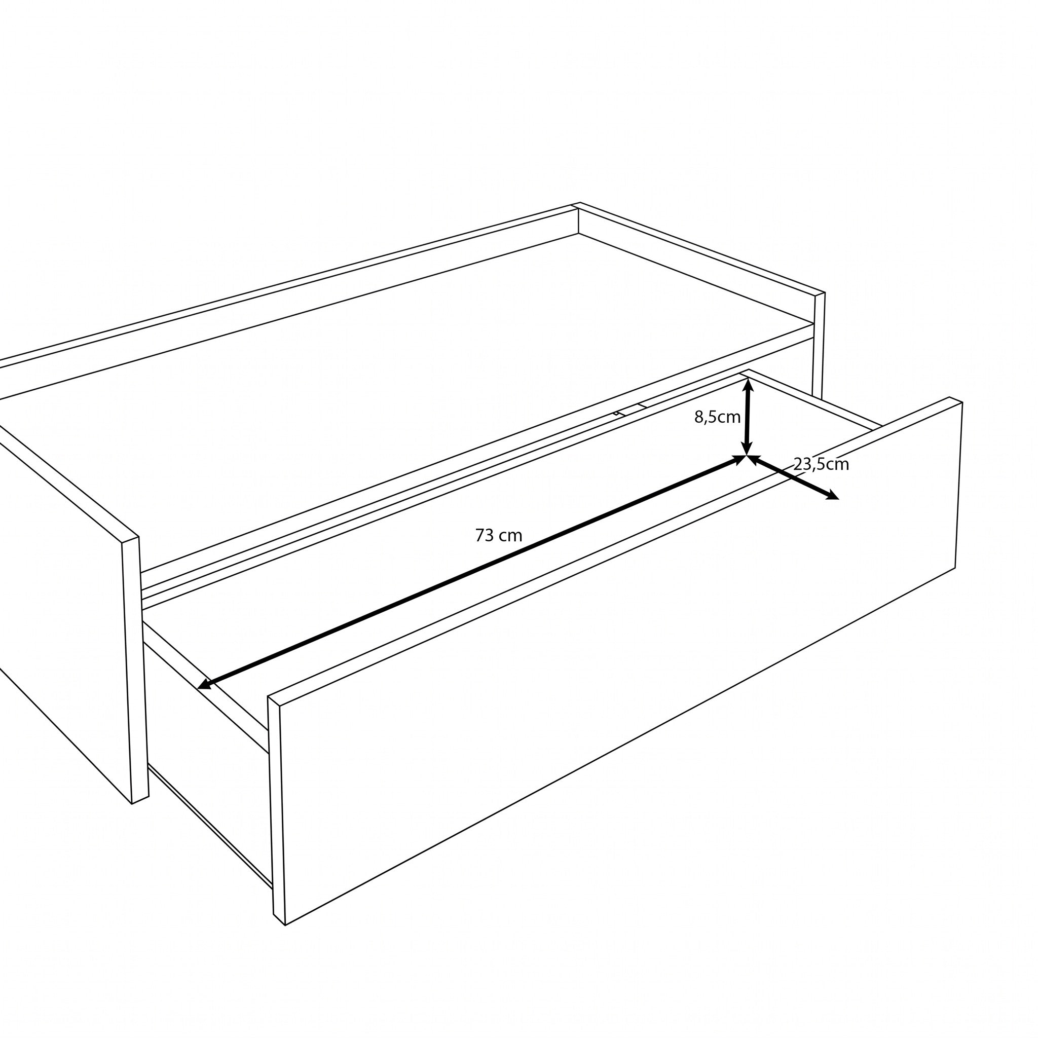 Jaxon - Kaptafel - Donker eikenpatroon - 80x34x22 cm