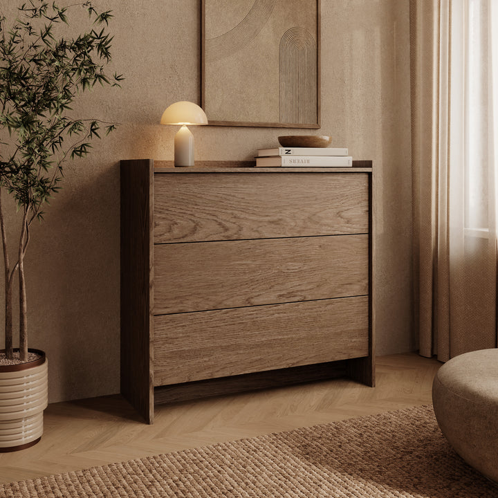Jaxon - Ladekast - Donker eikenpatroon - 93x38x90 cm