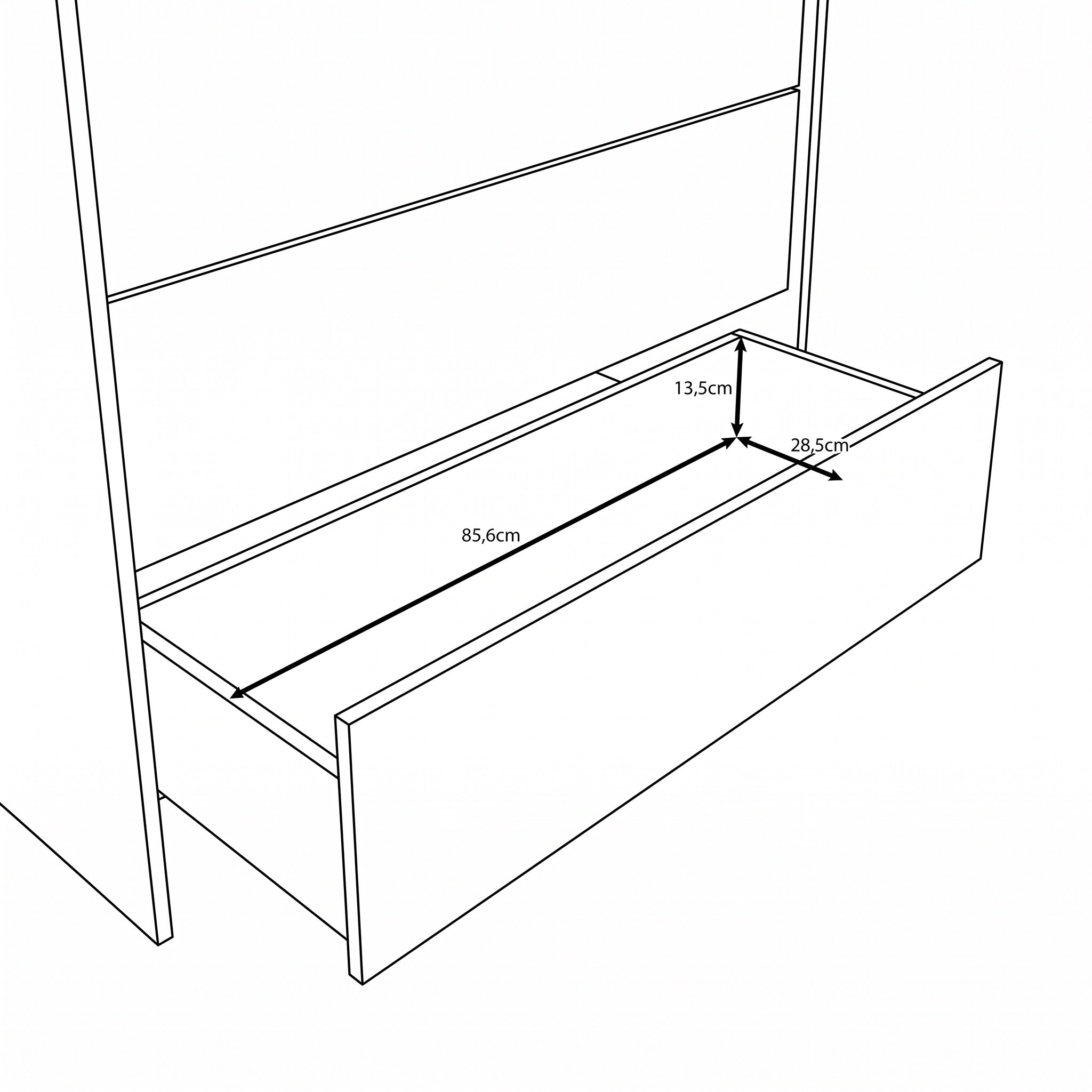 Jaxon - Ladekast - Donker eikenpatroon - 93x38x90 cm