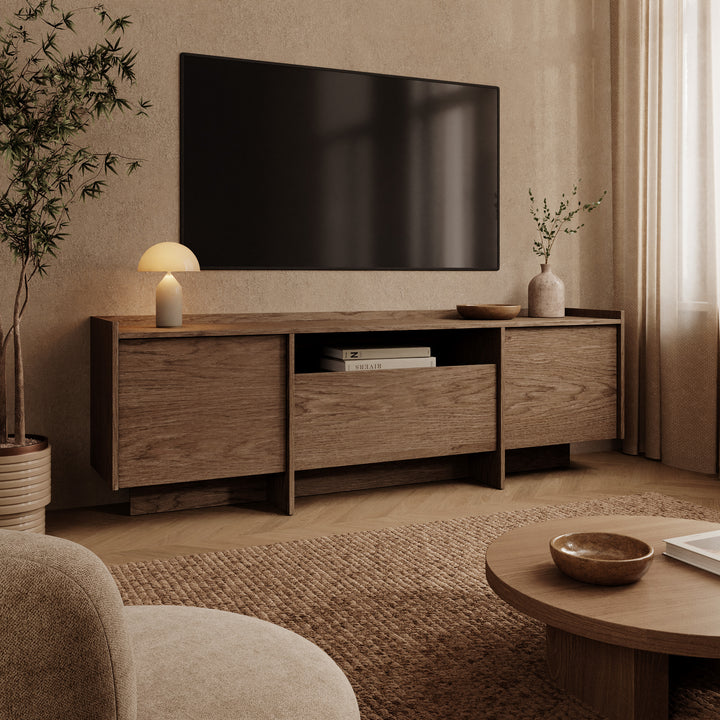 Jaxon - TV-Meubel - Donker eikenpatroon - 175x38x57 cm