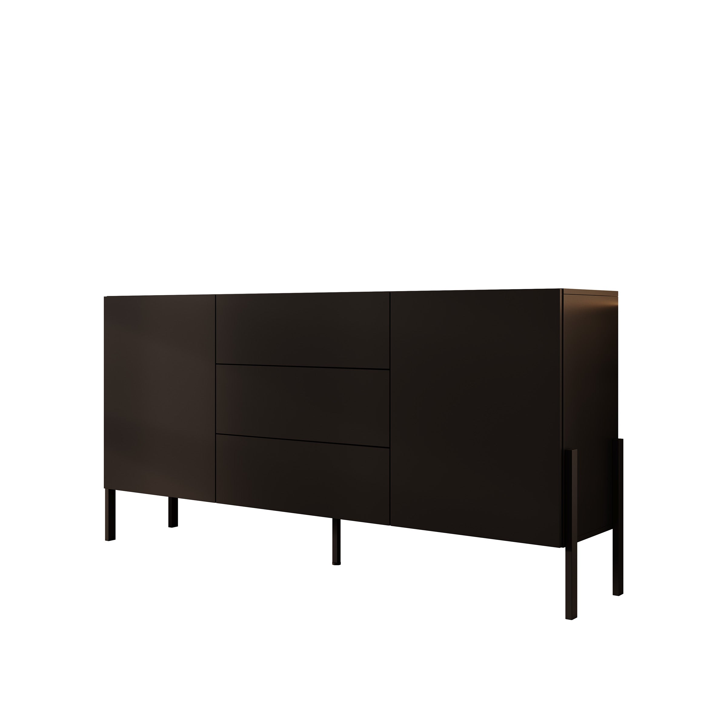 Jordy - Dressoir - Zwart - 184x40x90 cm