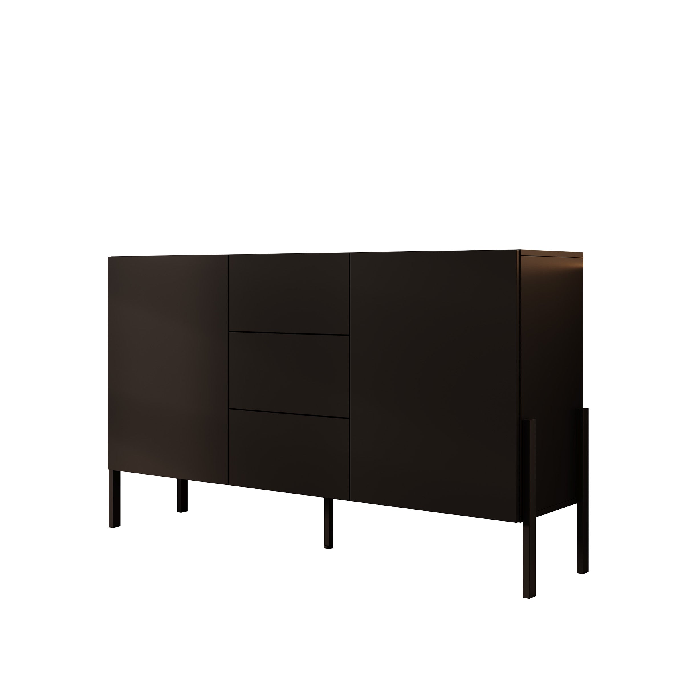 Jordy - Dressoir - Zwart - 154x40x90 cm