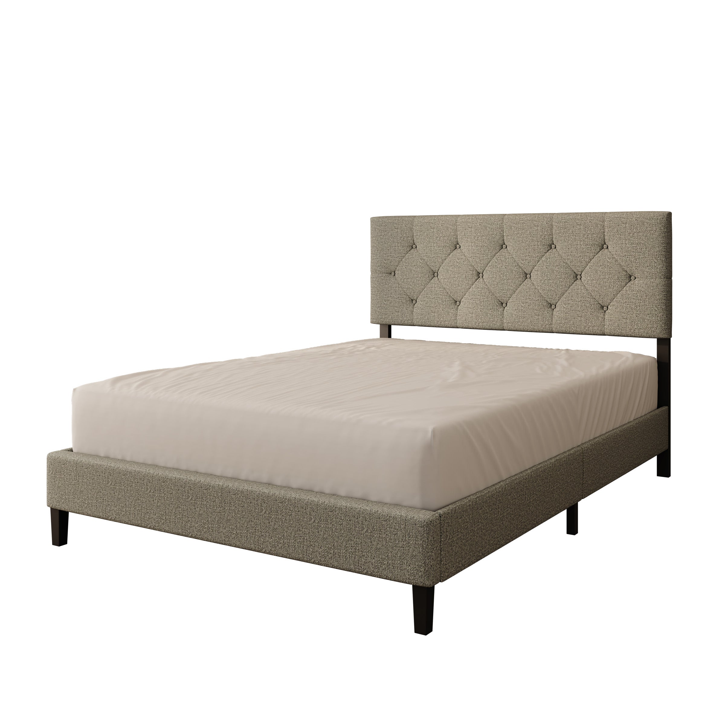 Jorell - Tweepersoonsbed - Stof beige - 140x200 cm