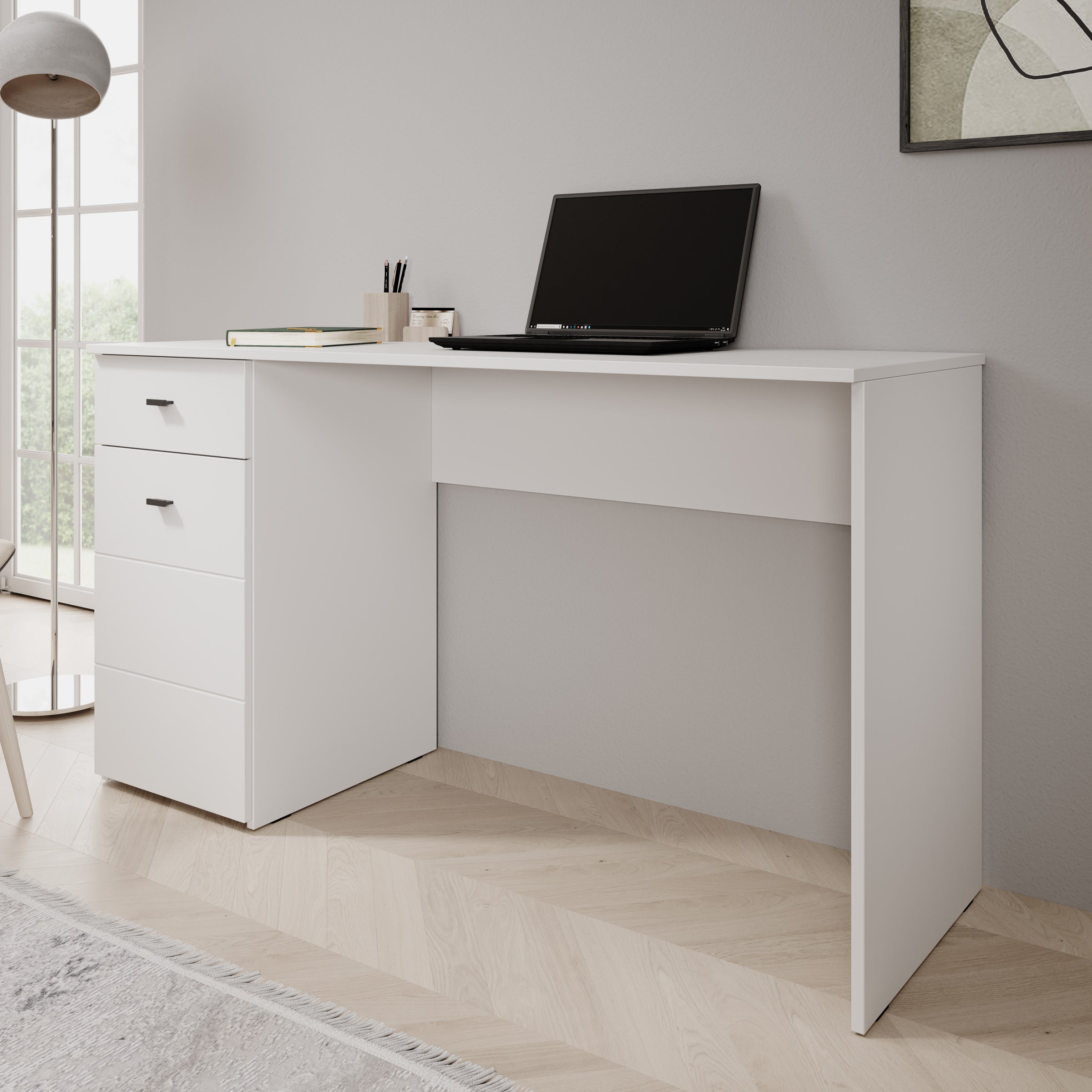 Kairo - Bureau - Wit - 140x50x77 cm
