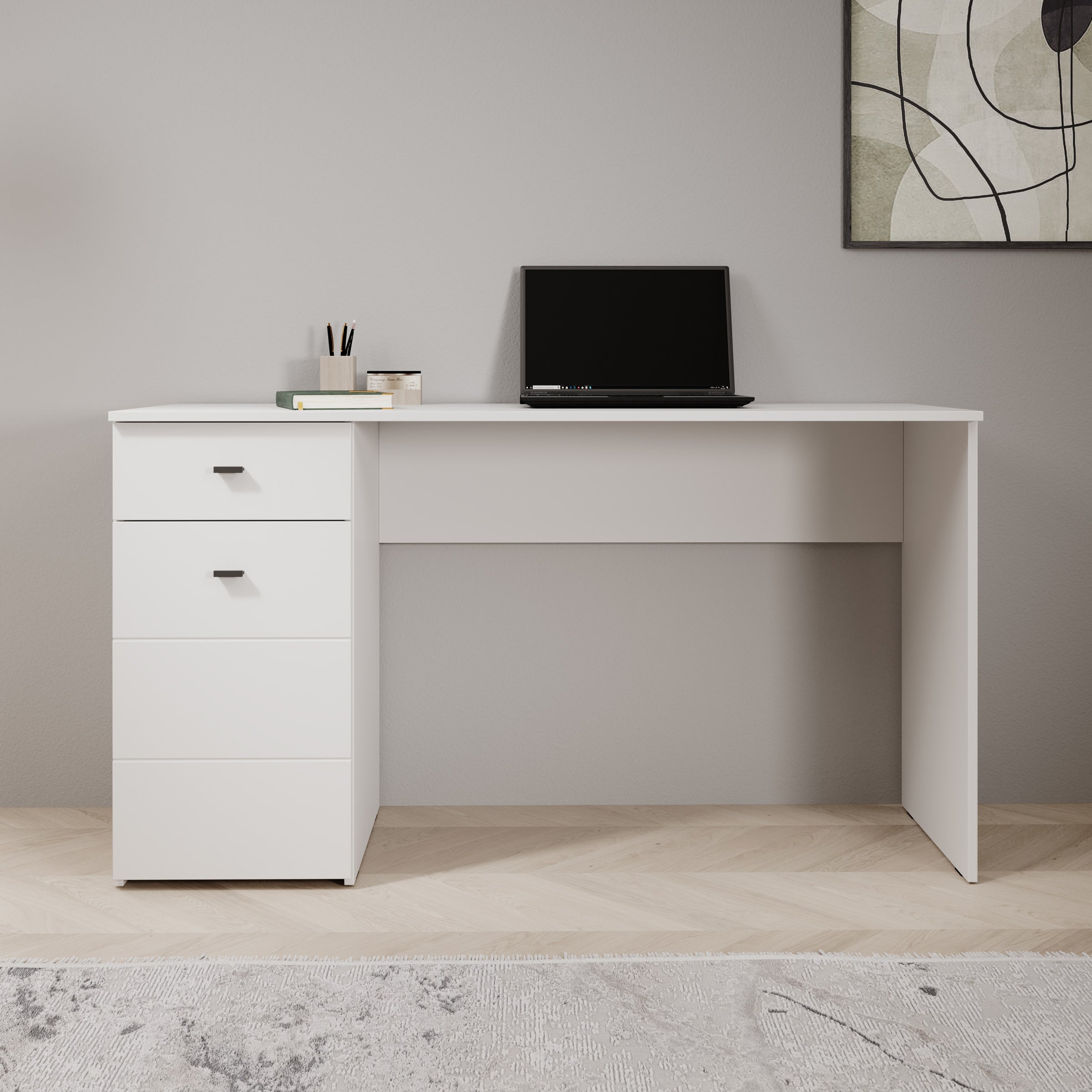 Kairo - Bureau - Wit - 140x50x77 cm