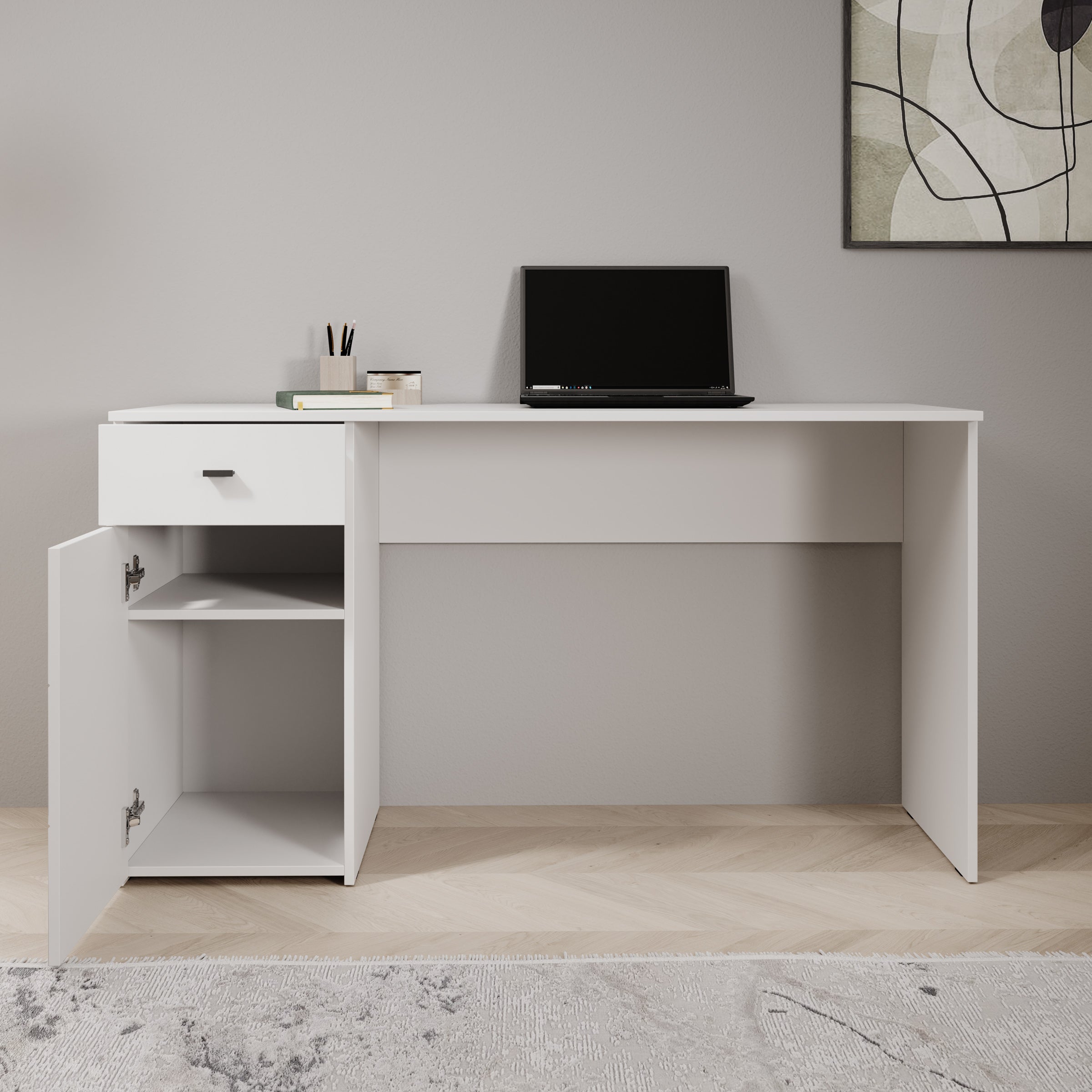 Kairo - Bureau - Wit - 140x50x77 cm