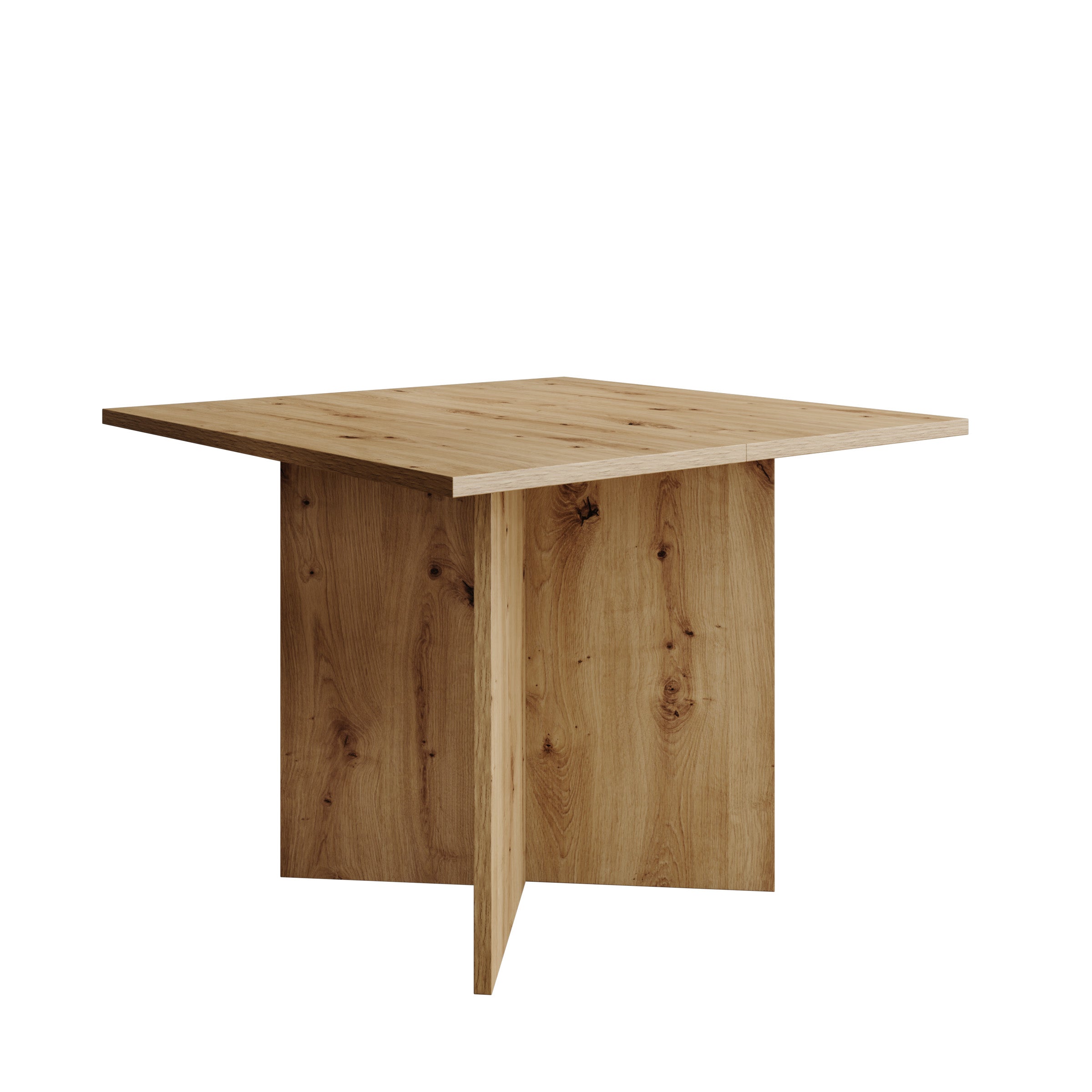 Kalki - Eetkamertafel uitschuifbaar - Eikenpatroon - 100-180x100x75 cm