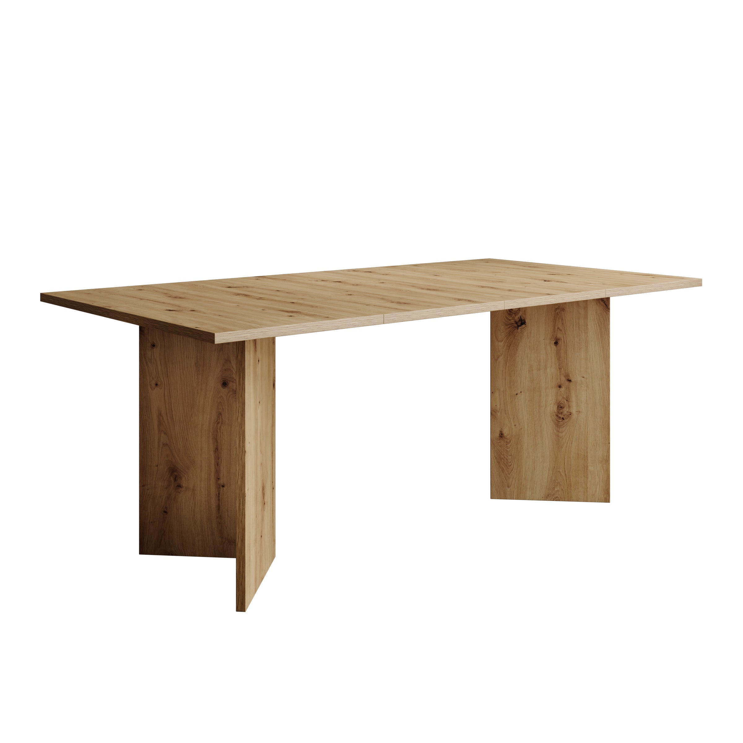 Kalki - Eetkamertafel uitschuifbaar - Eikenpatroon - 100-180x100x75 cm