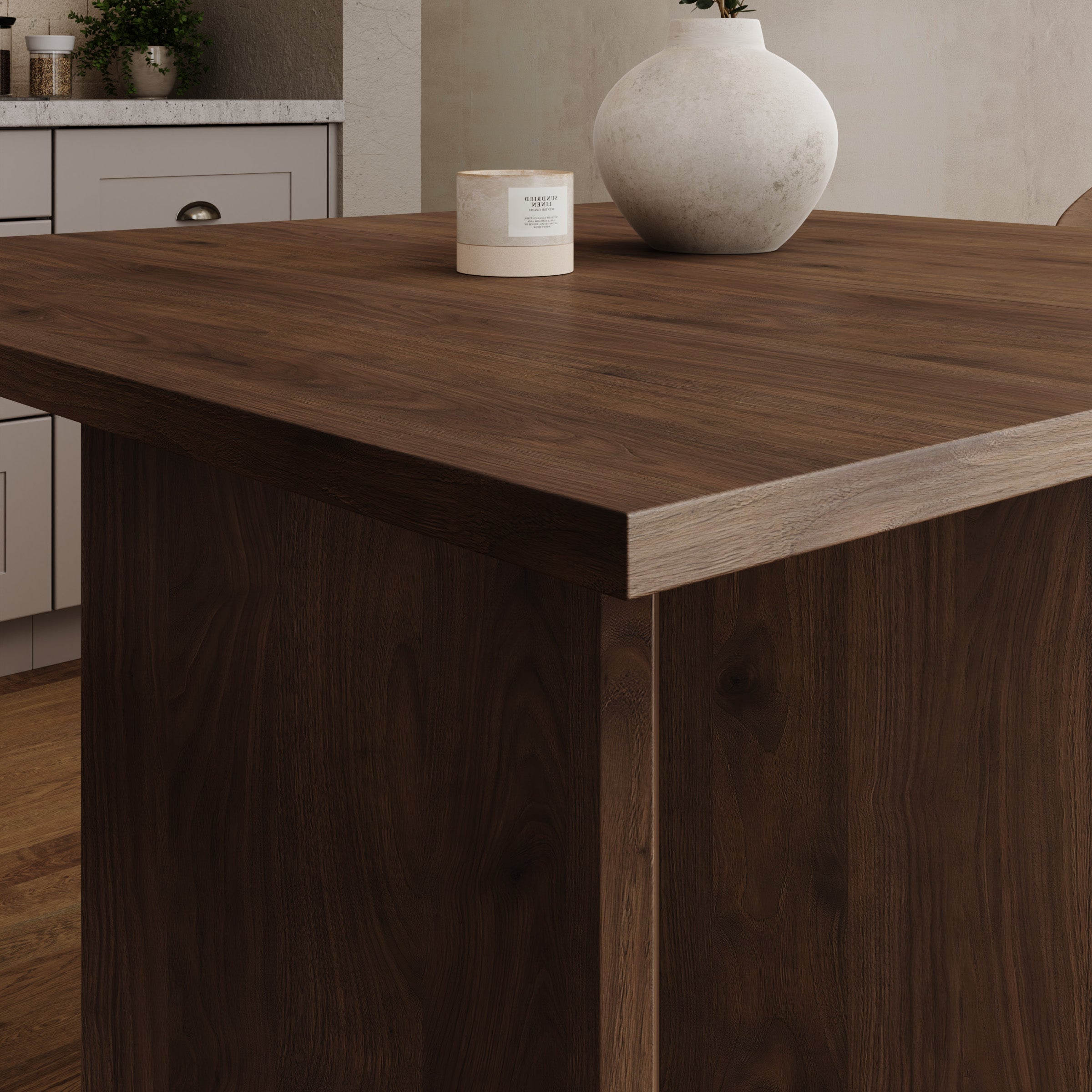 Kalki - Eetkamertafel uitschuifbaar - Walnootpatroon - 100-180x100x75 cm