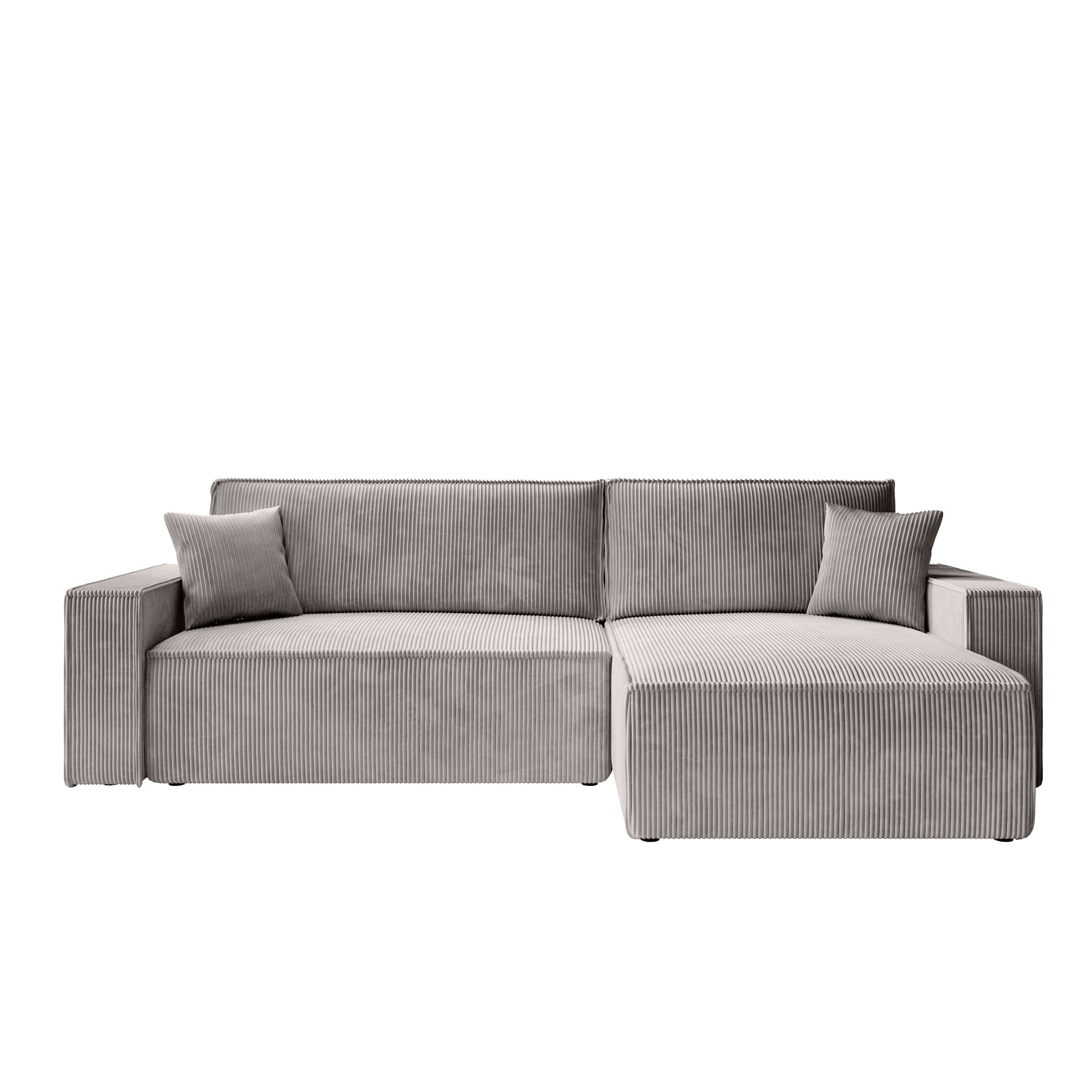 Kandahar - Hoekbank 3-zits met chaise longue - Ribstof beige - Universeel
