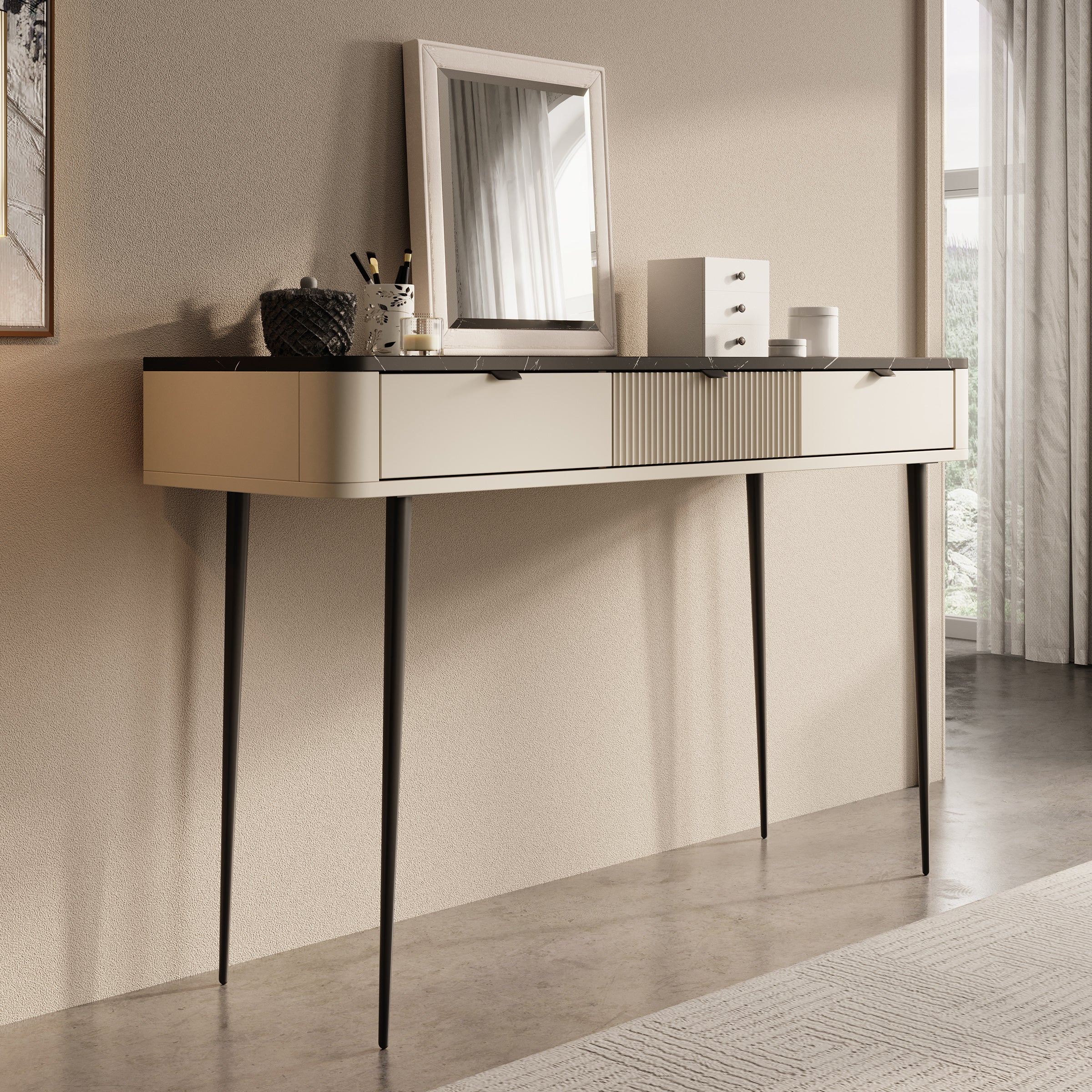 Mace - Kaptafel - Beige - 130x40 cm