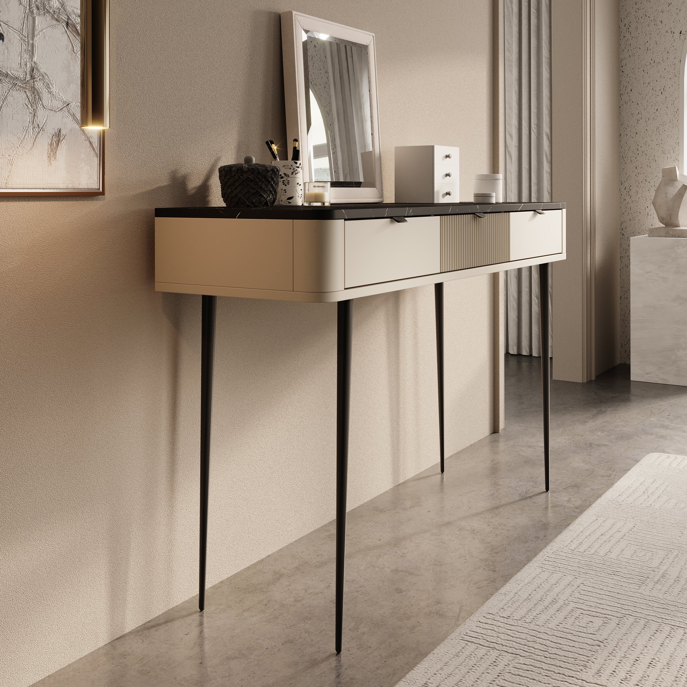 Mace - Kaptafel - Beige - 130x40 cm