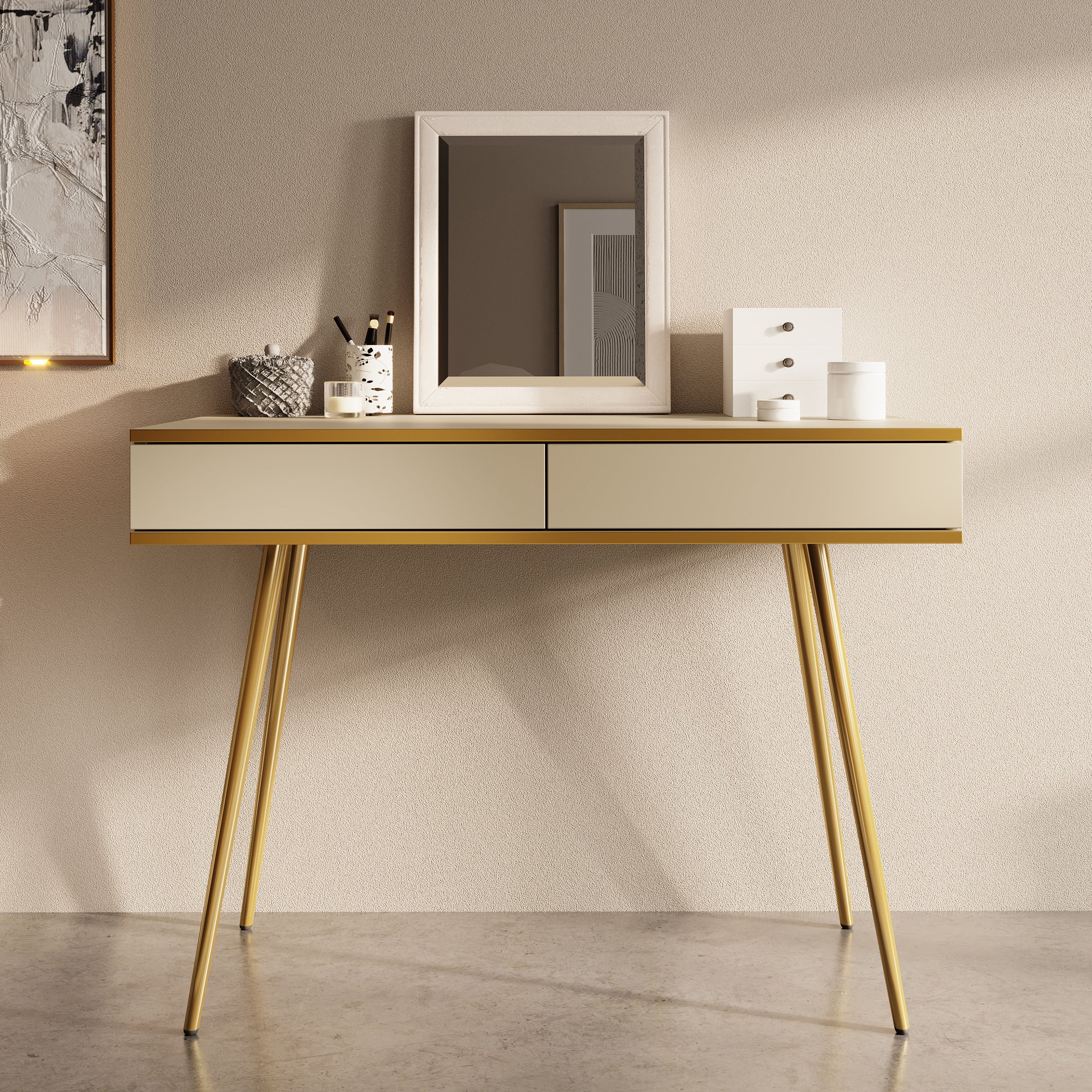Orleans - Kaptafel - Beige - 102x50 cm