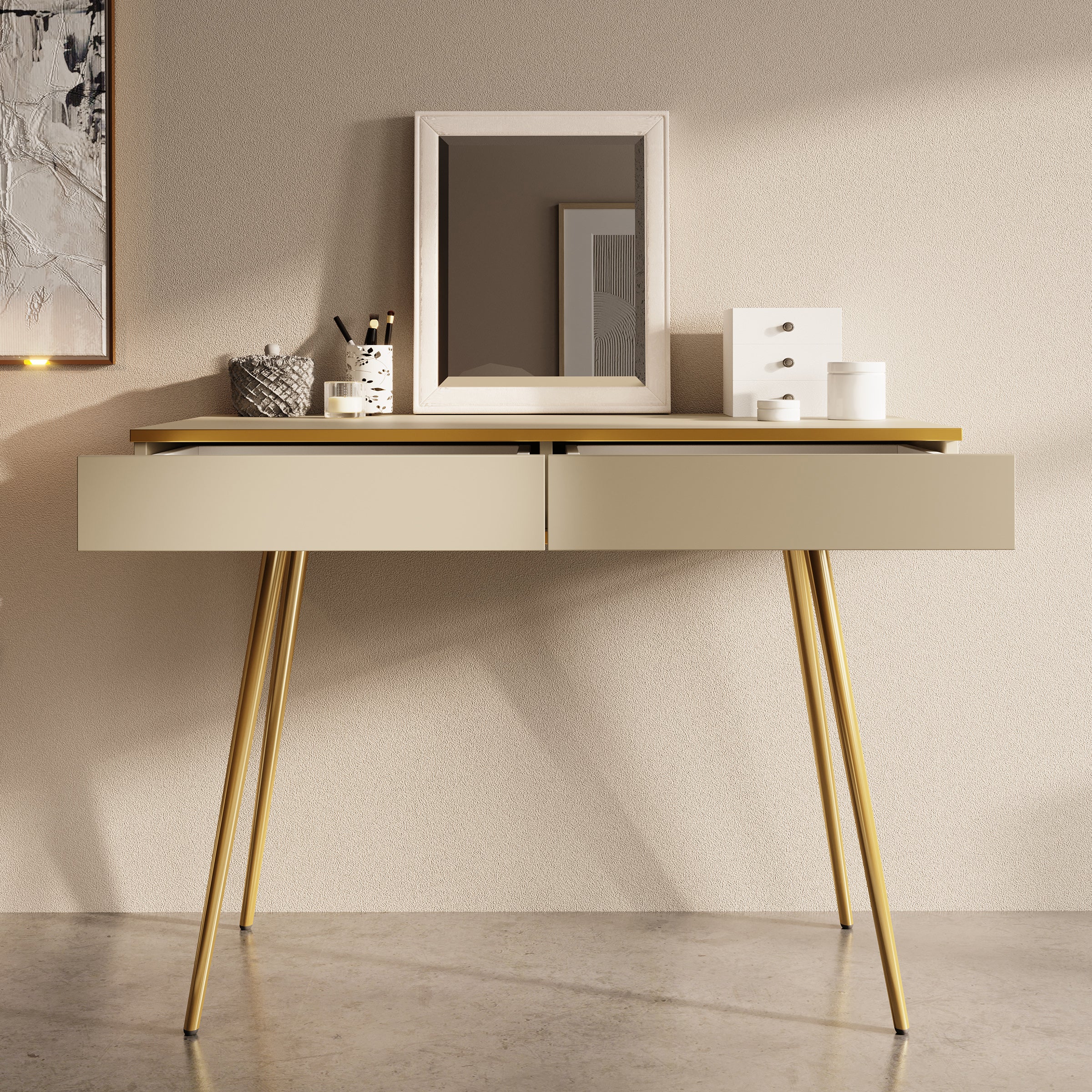 Orleans - Kaptafel - Beige - 102x50 cm