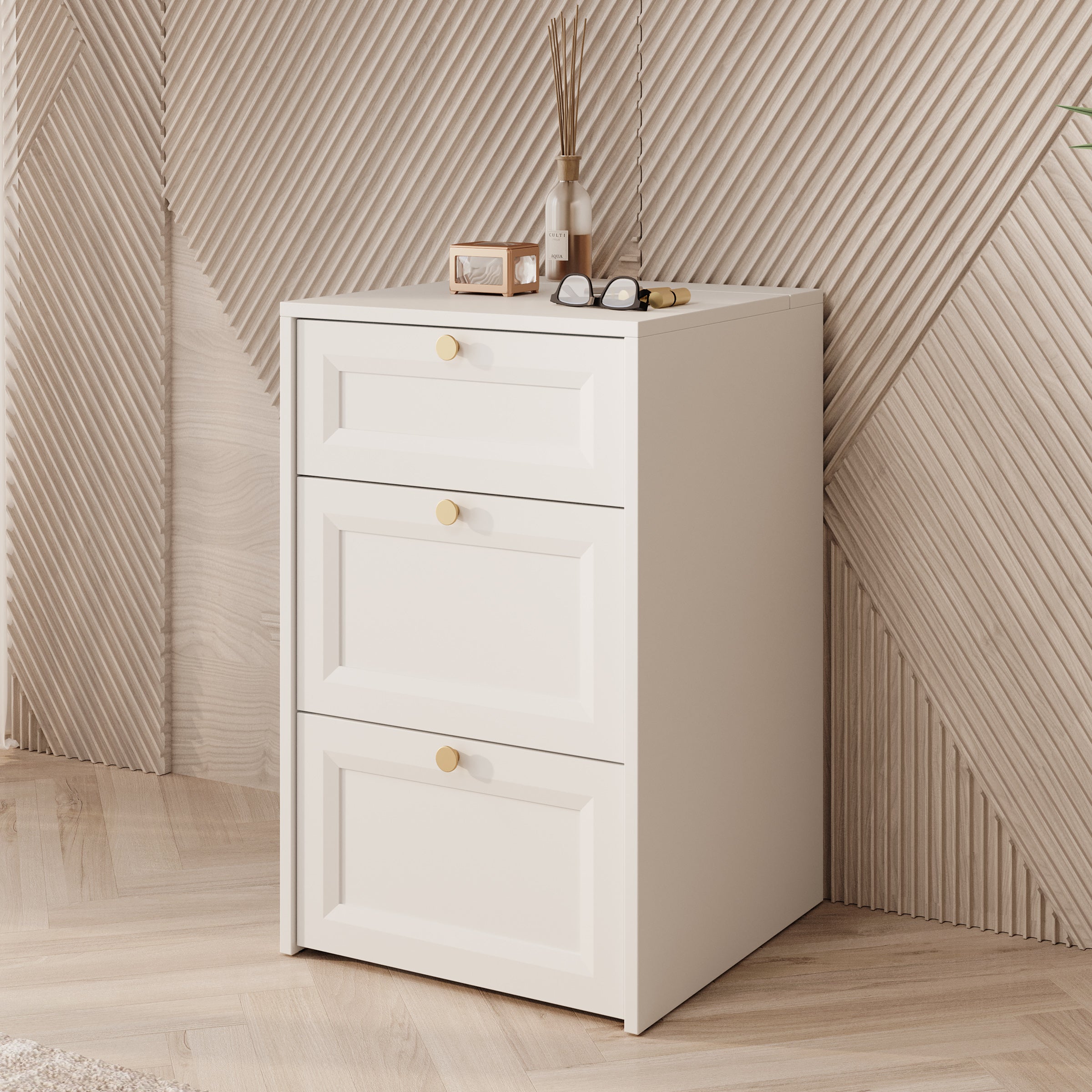 Rumble - Kaptafel met stoel - Wit - 50x51 cm
