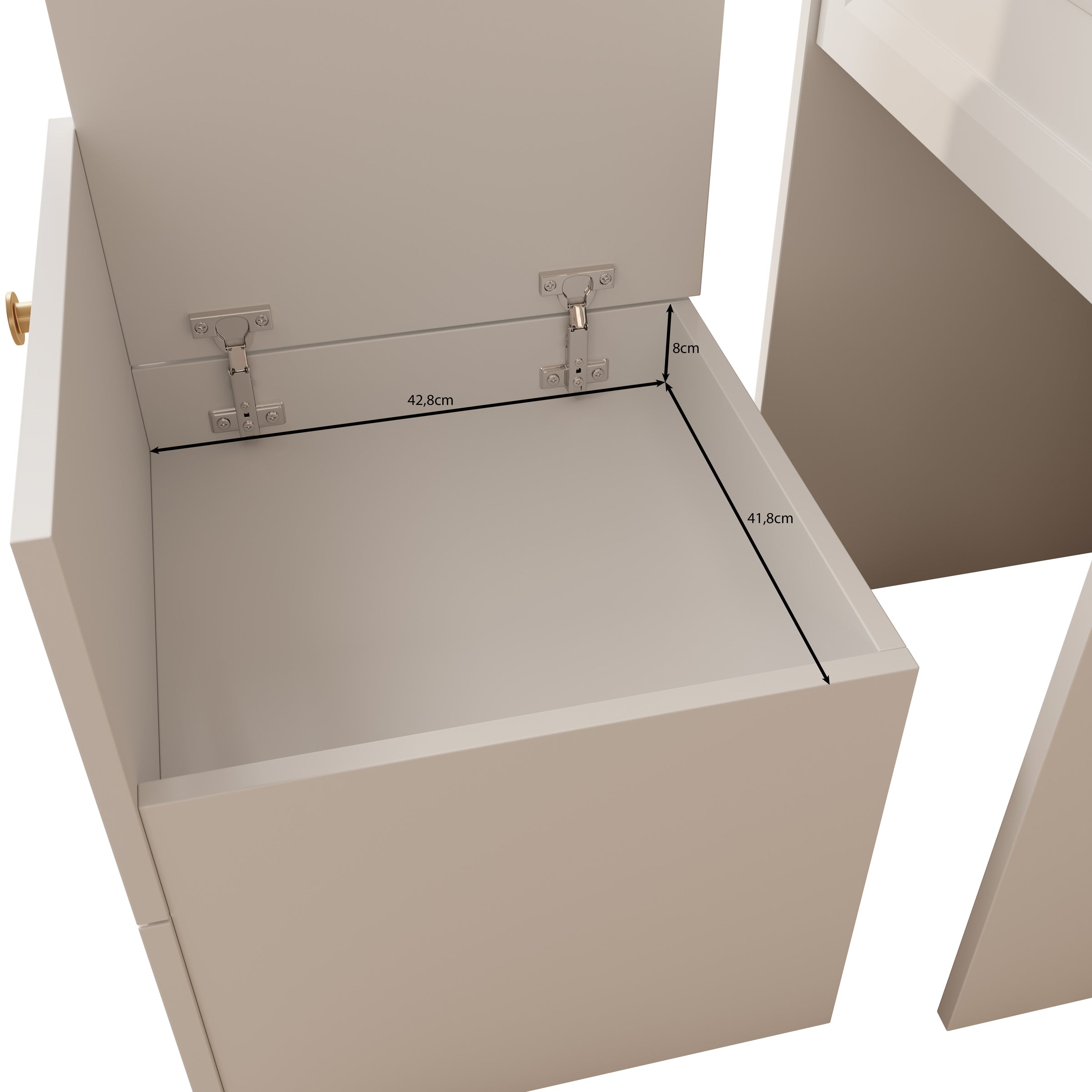 Rumble - Kaptafel met stoel - Wit - 50x51 cm